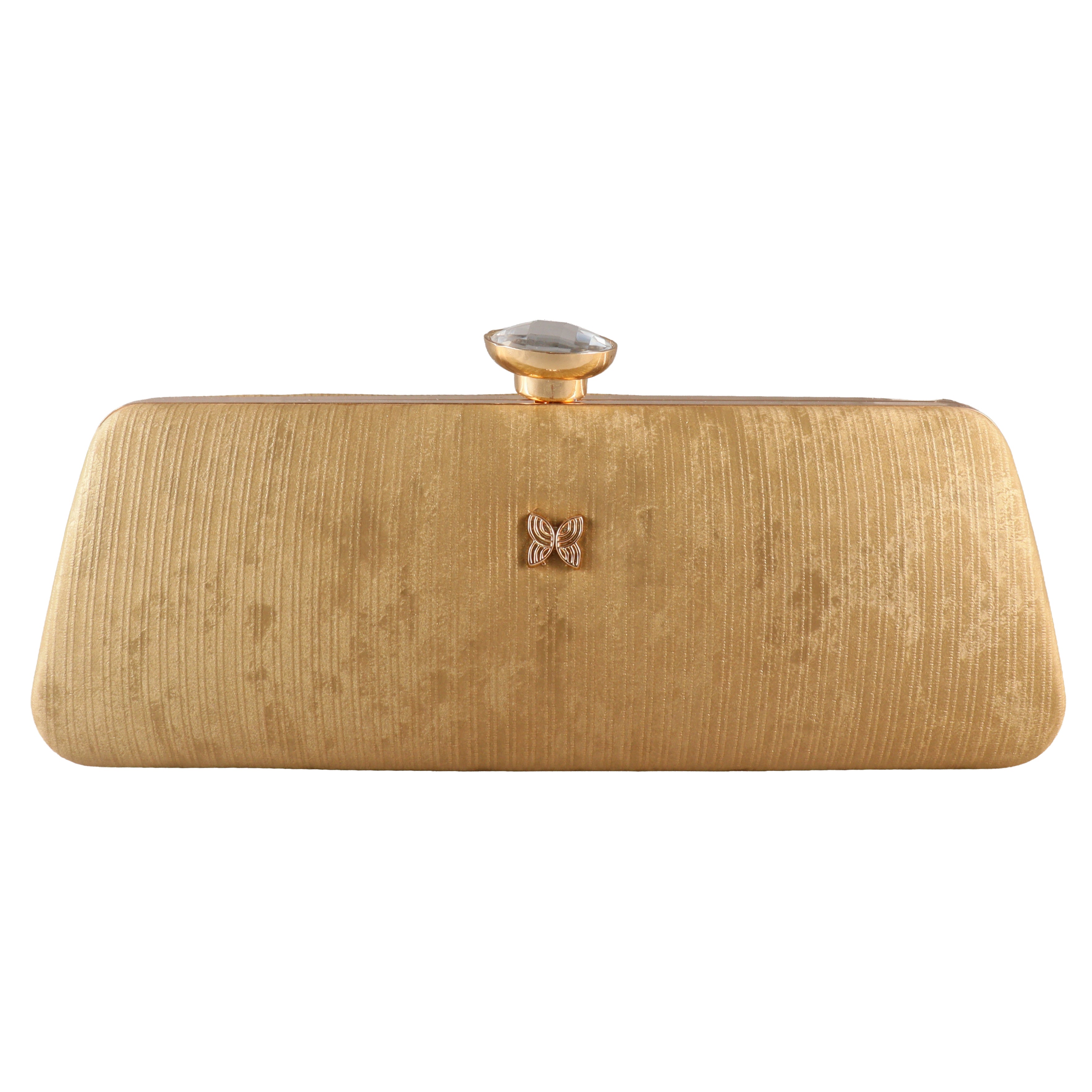 The Penelope Pleated Satin Frame Clutch
