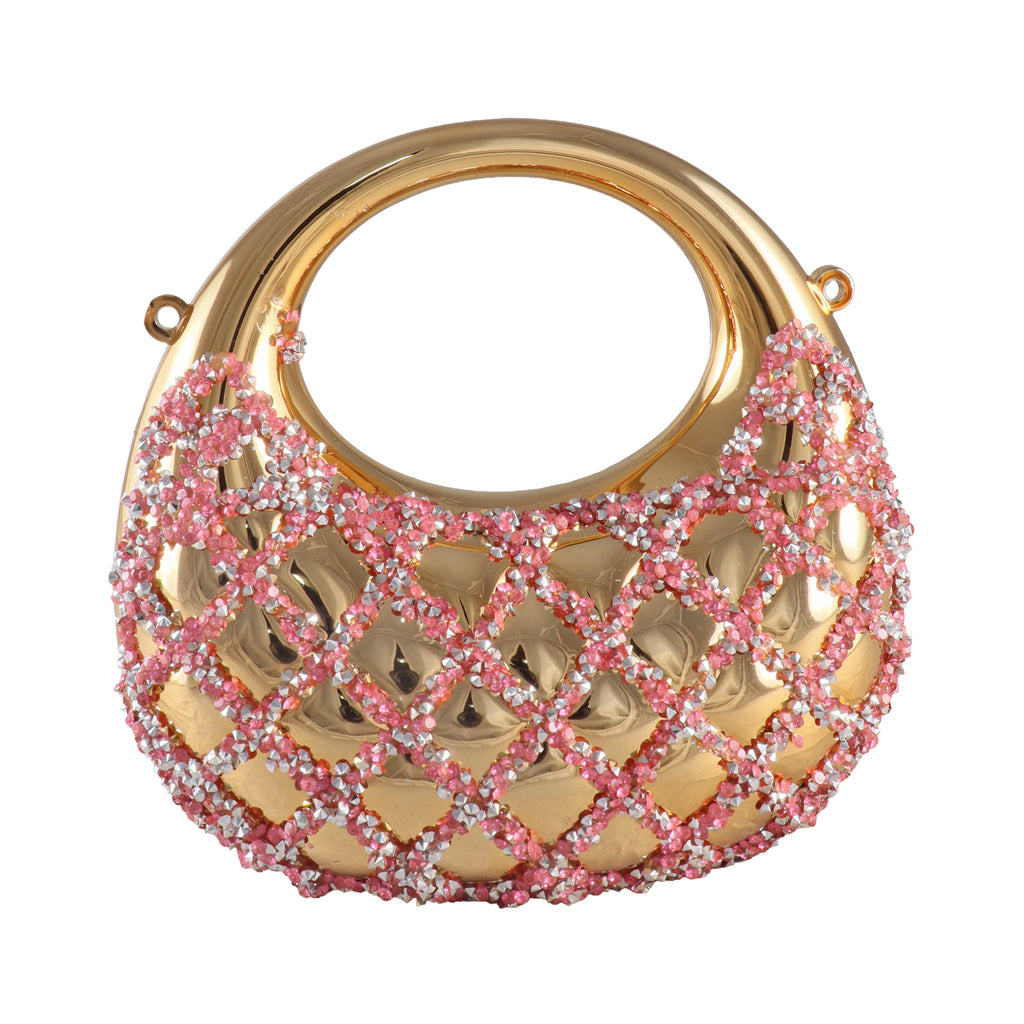 Elysian Lattice Crystal Top-Handle Clutch