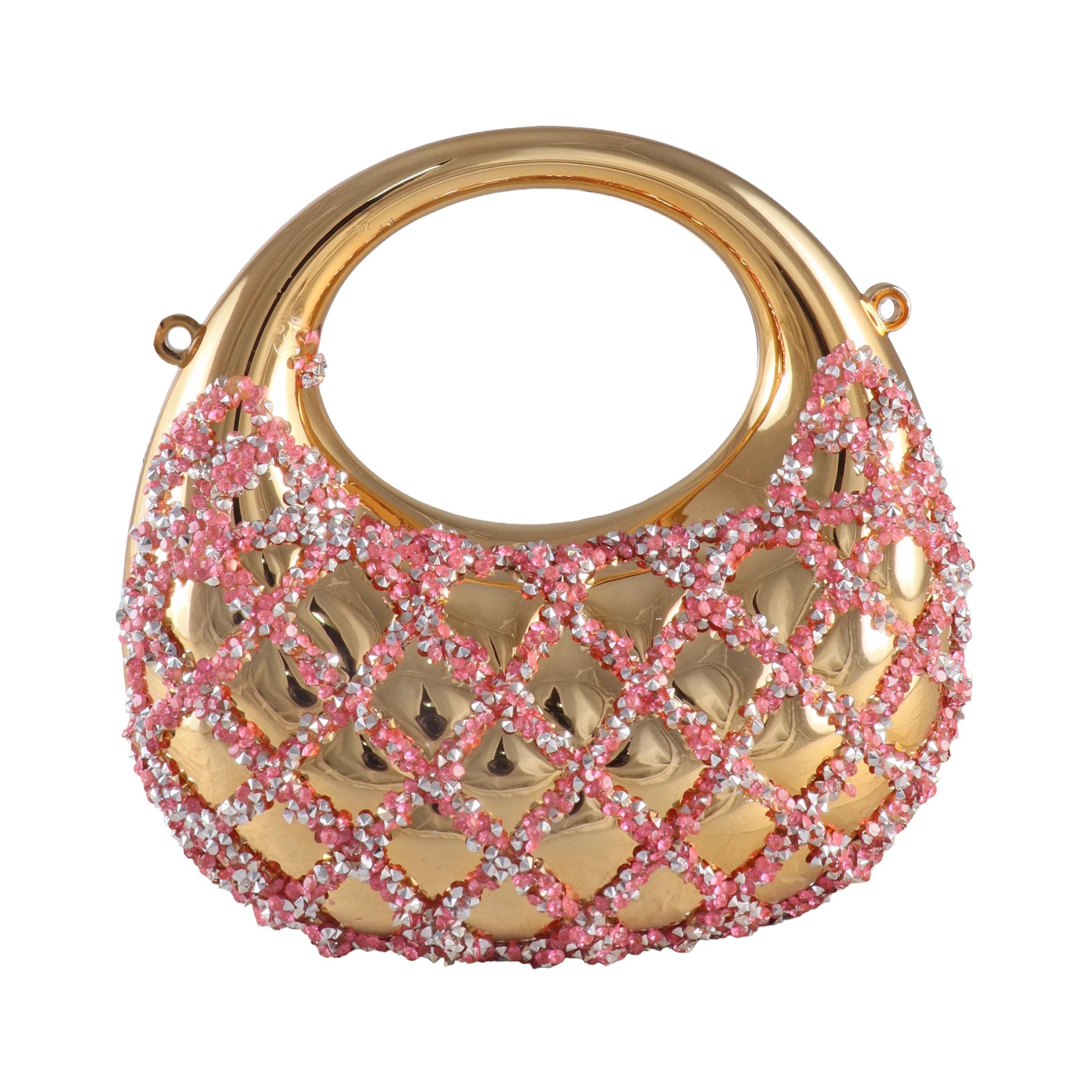 Elysian Lattice Crystal Top-Handle Clutch
