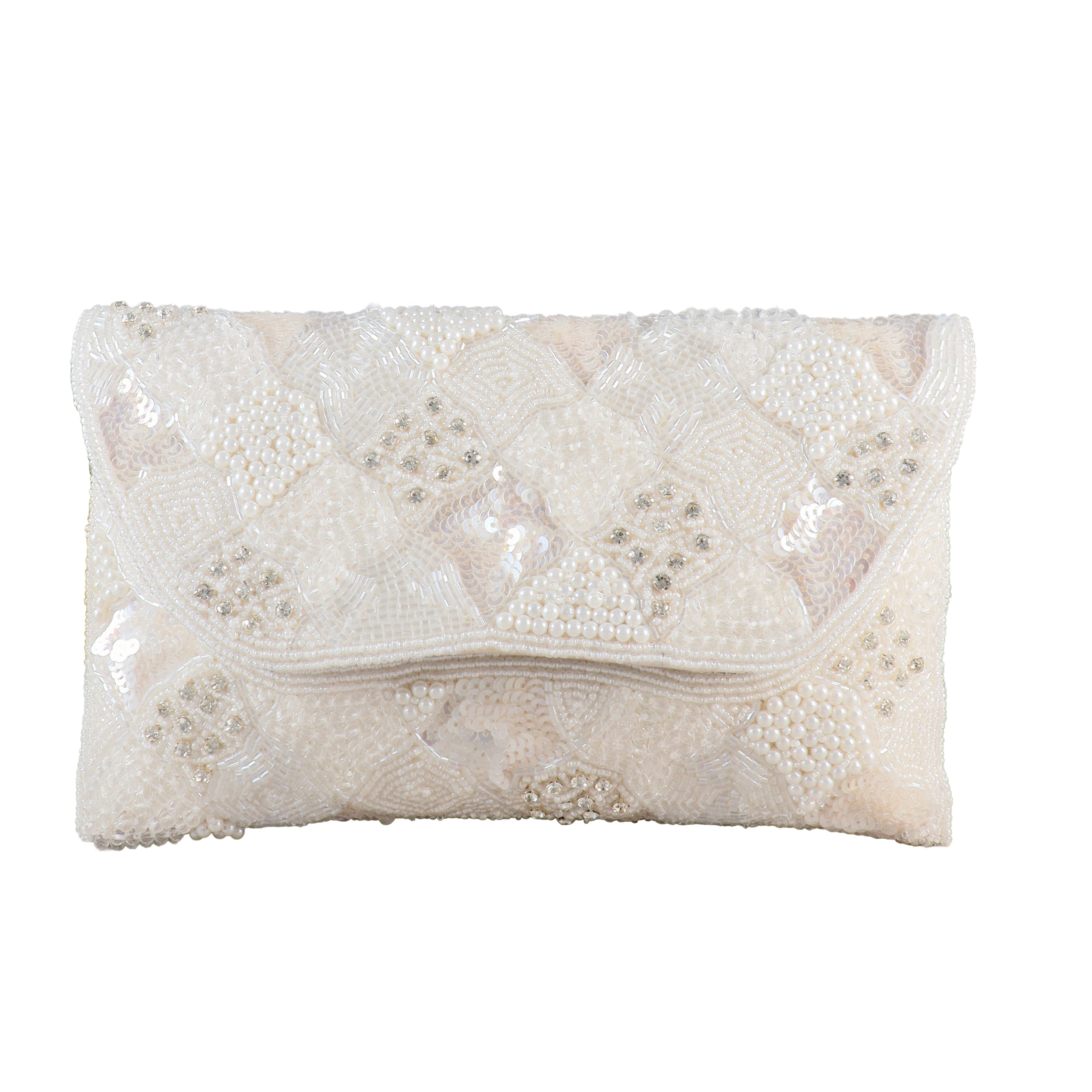 Seraphina Hand-Beaded Envelope Clutch