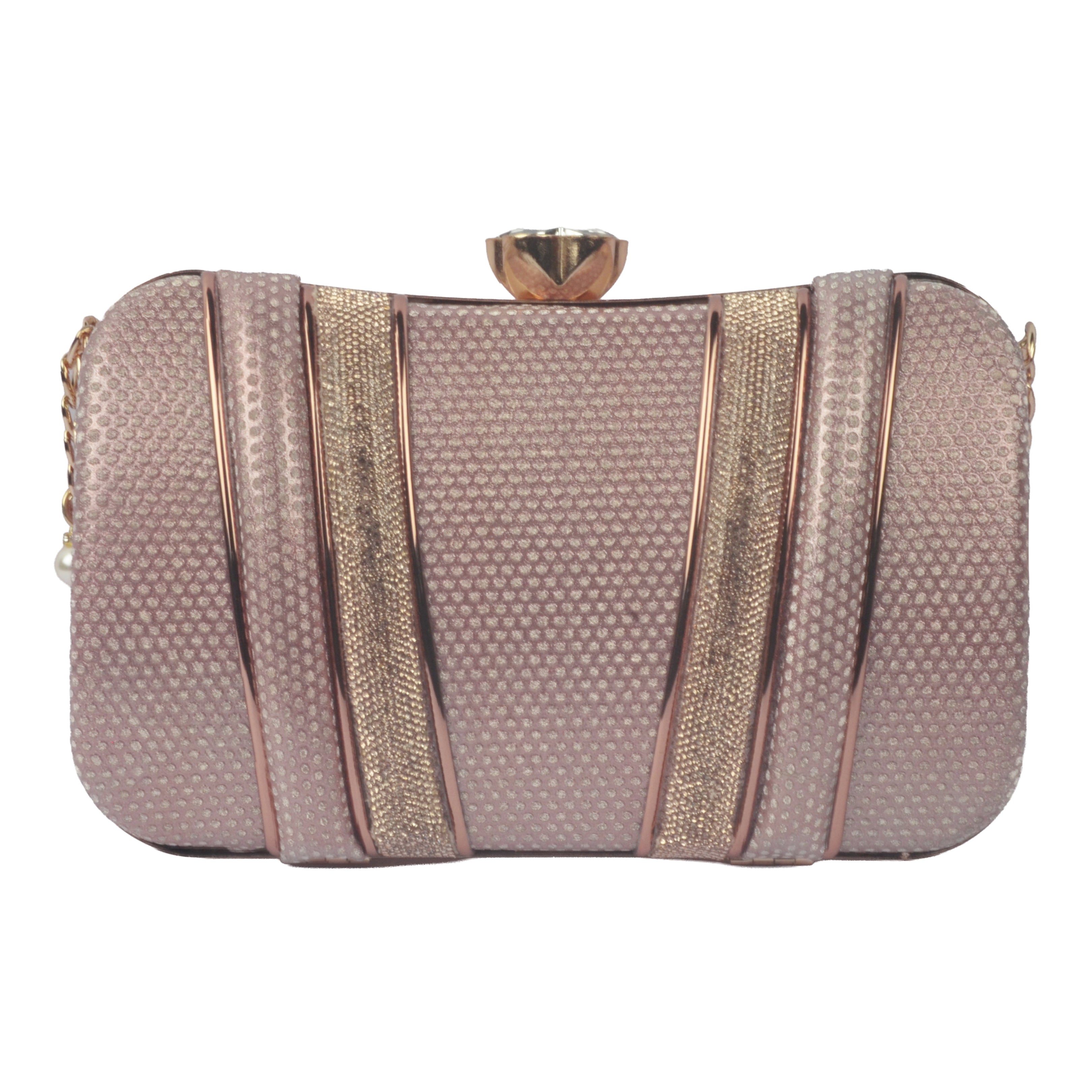 The Vivienne Pearl & Crystal Wave Evening Clutch