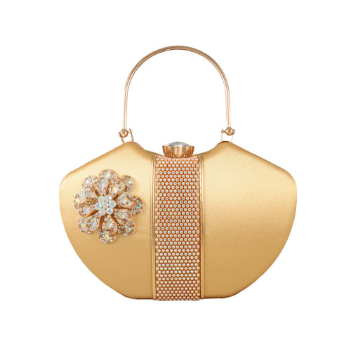 Aura Crystal Floral Evening Clutch