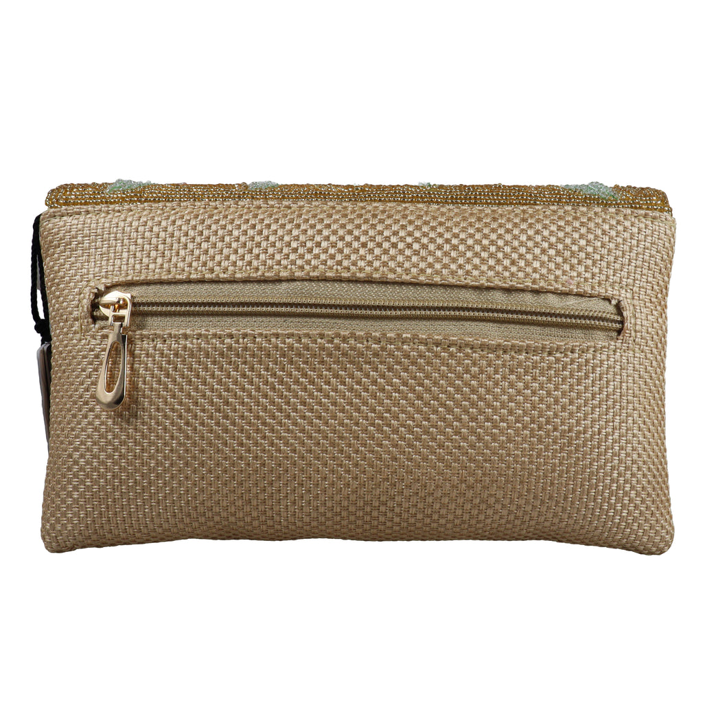 Designer Hand-Embroidered Floral Clutch Bag