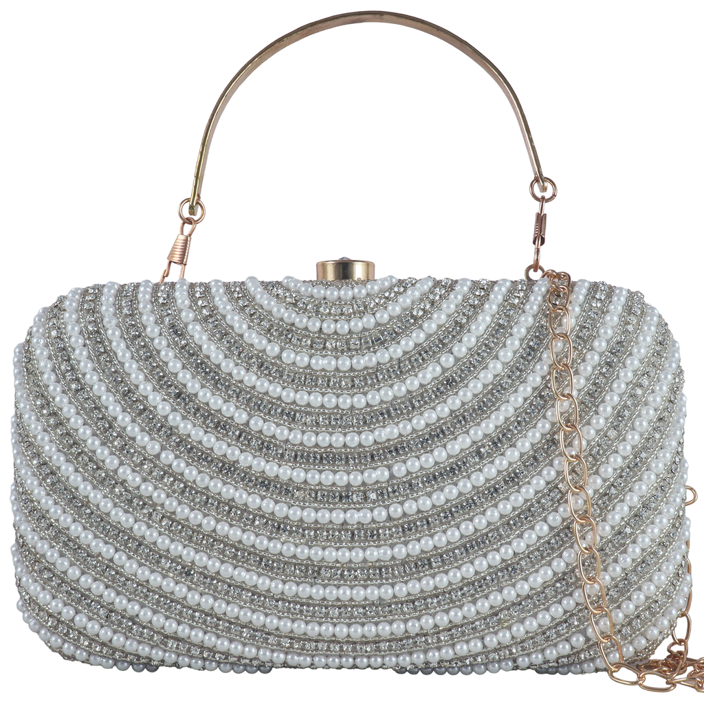 Designer Pearl Clutch for Weddings & Formal Occasions
