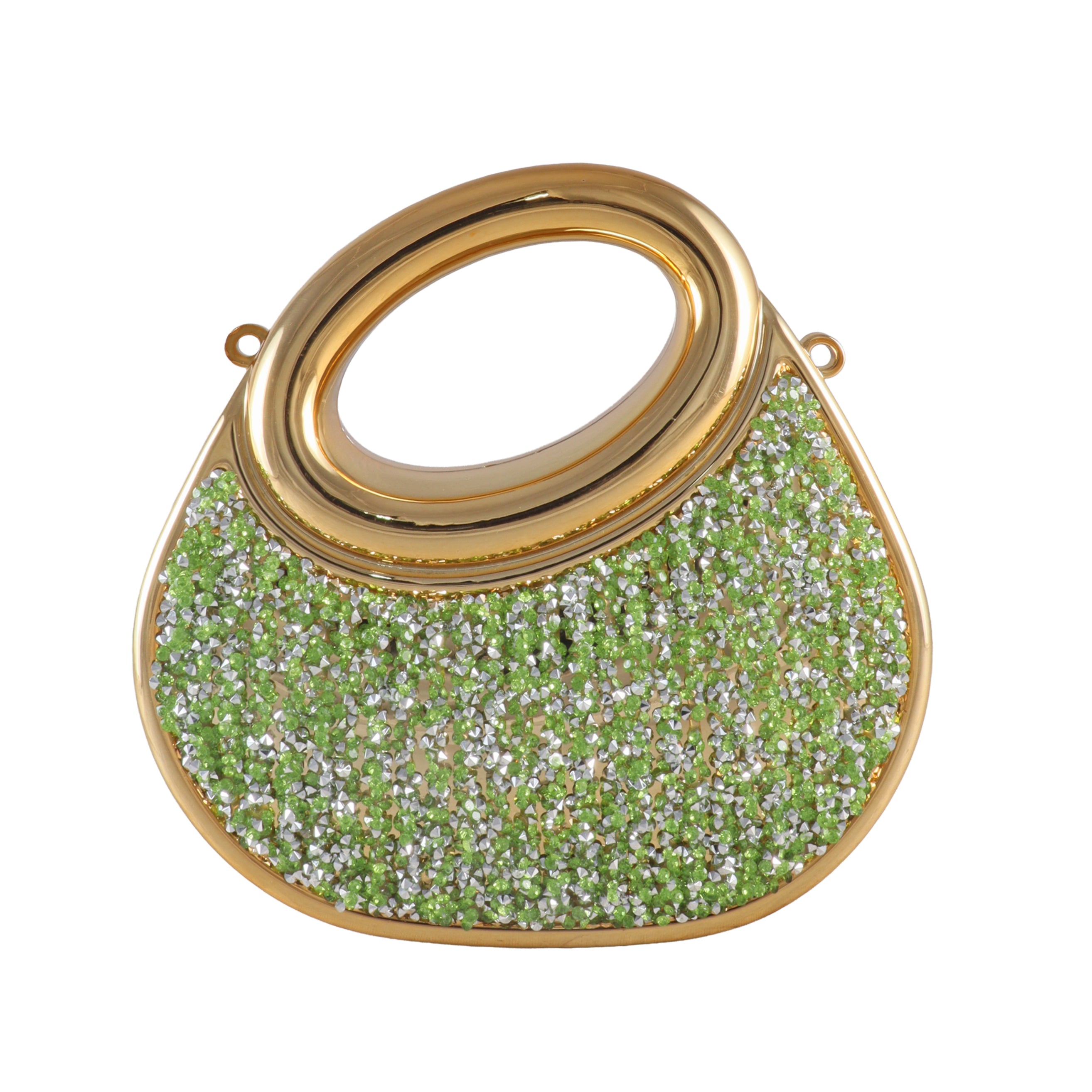 Aurelia Asymmetric Crystal Top-Handle Clutch