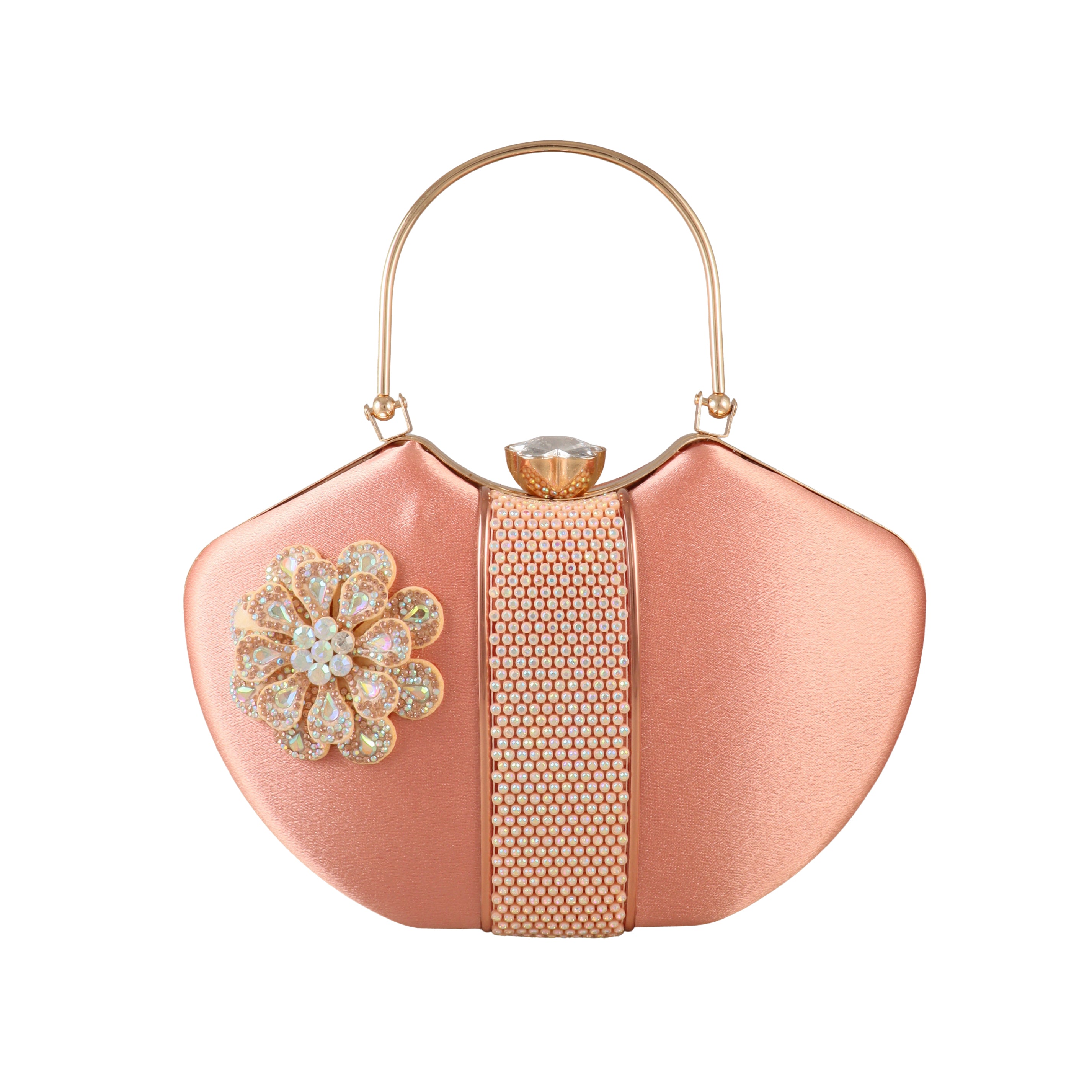 Aura Crystal Floral Evening Clutch