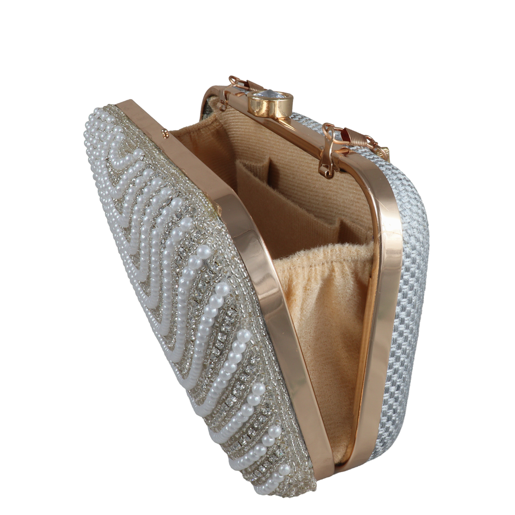 Designer Pearl Clutch for Weddings & Formal Occasions