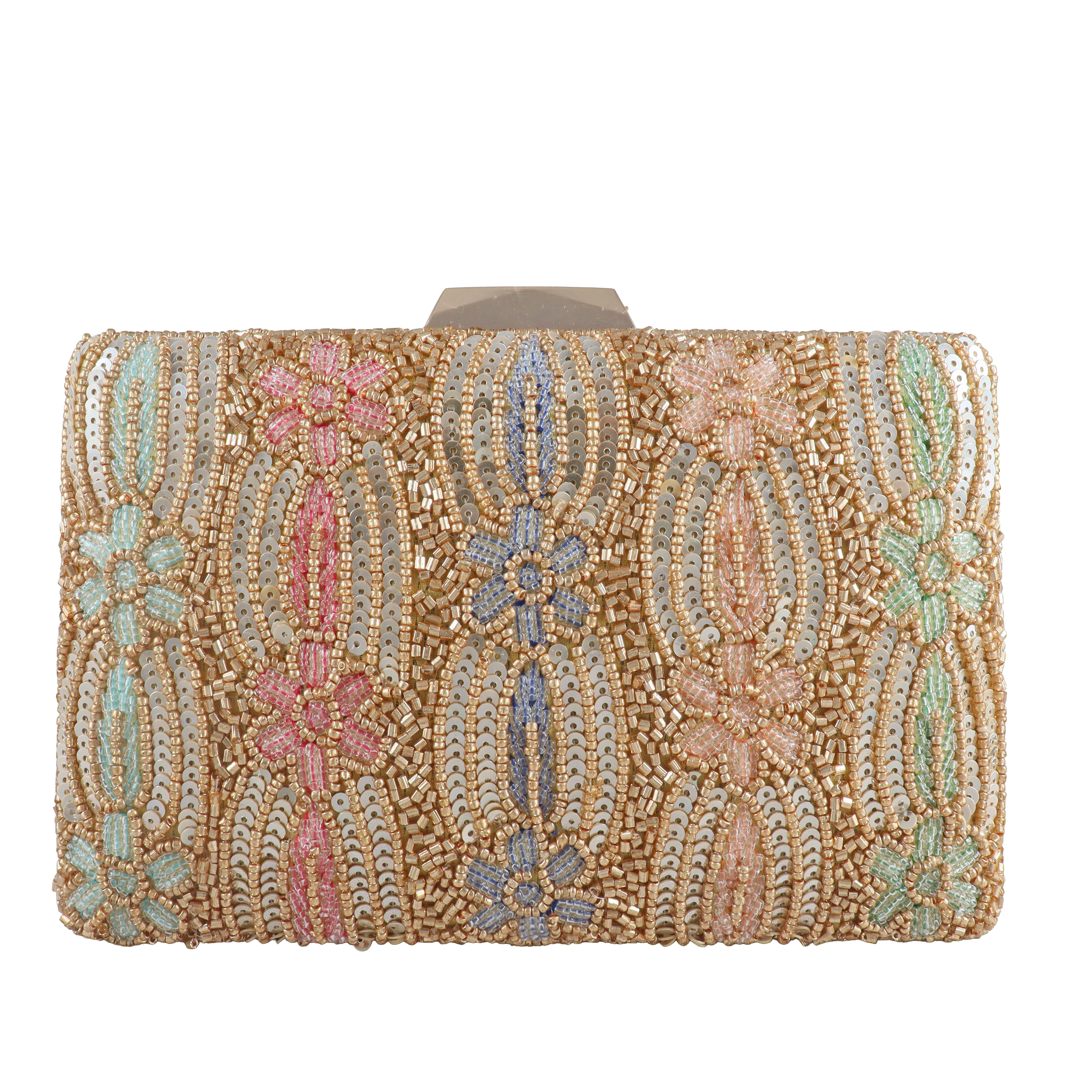 Handcrafted Floral Artisan Evening Clutch