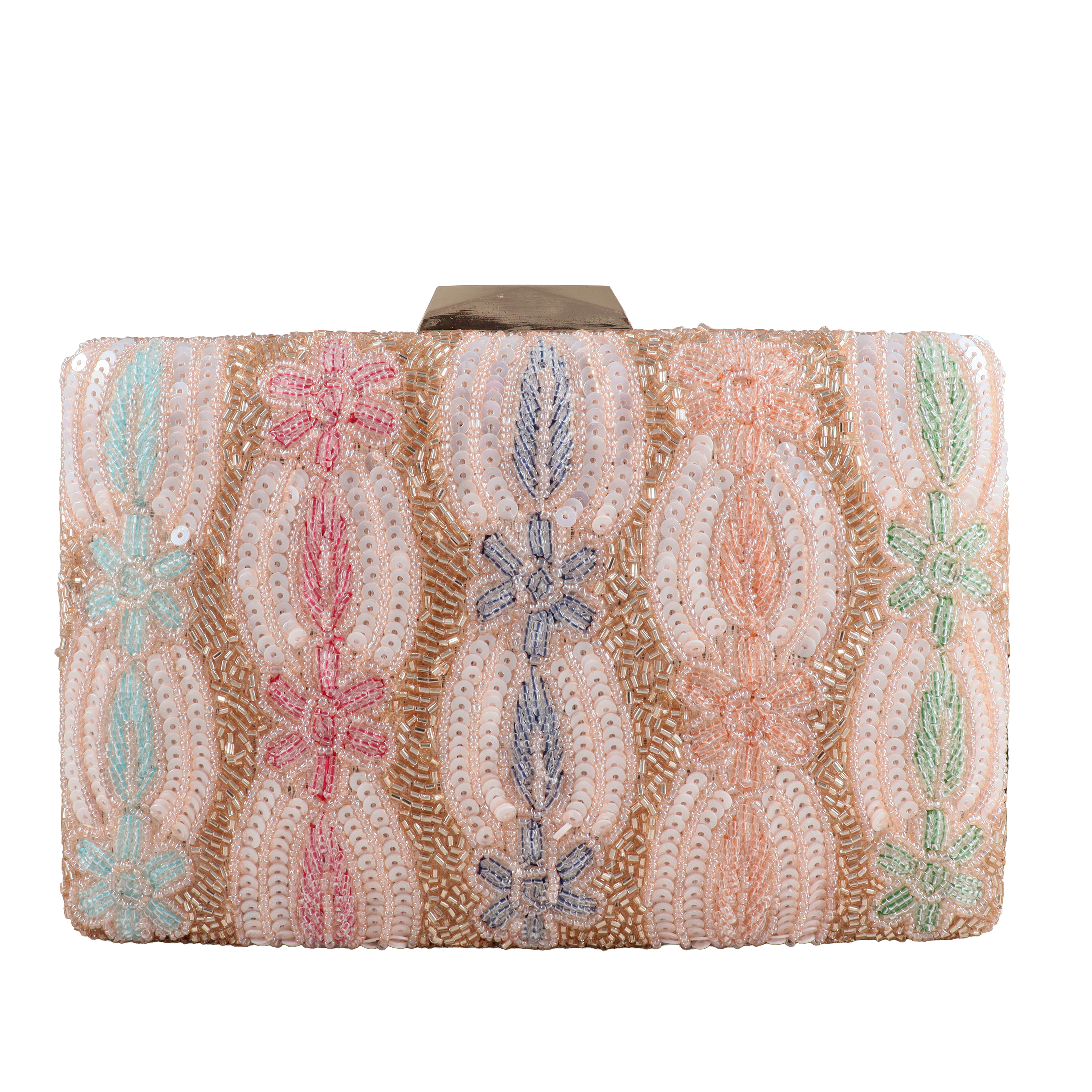 Handcrafted Floral Artisan Evening Clutch