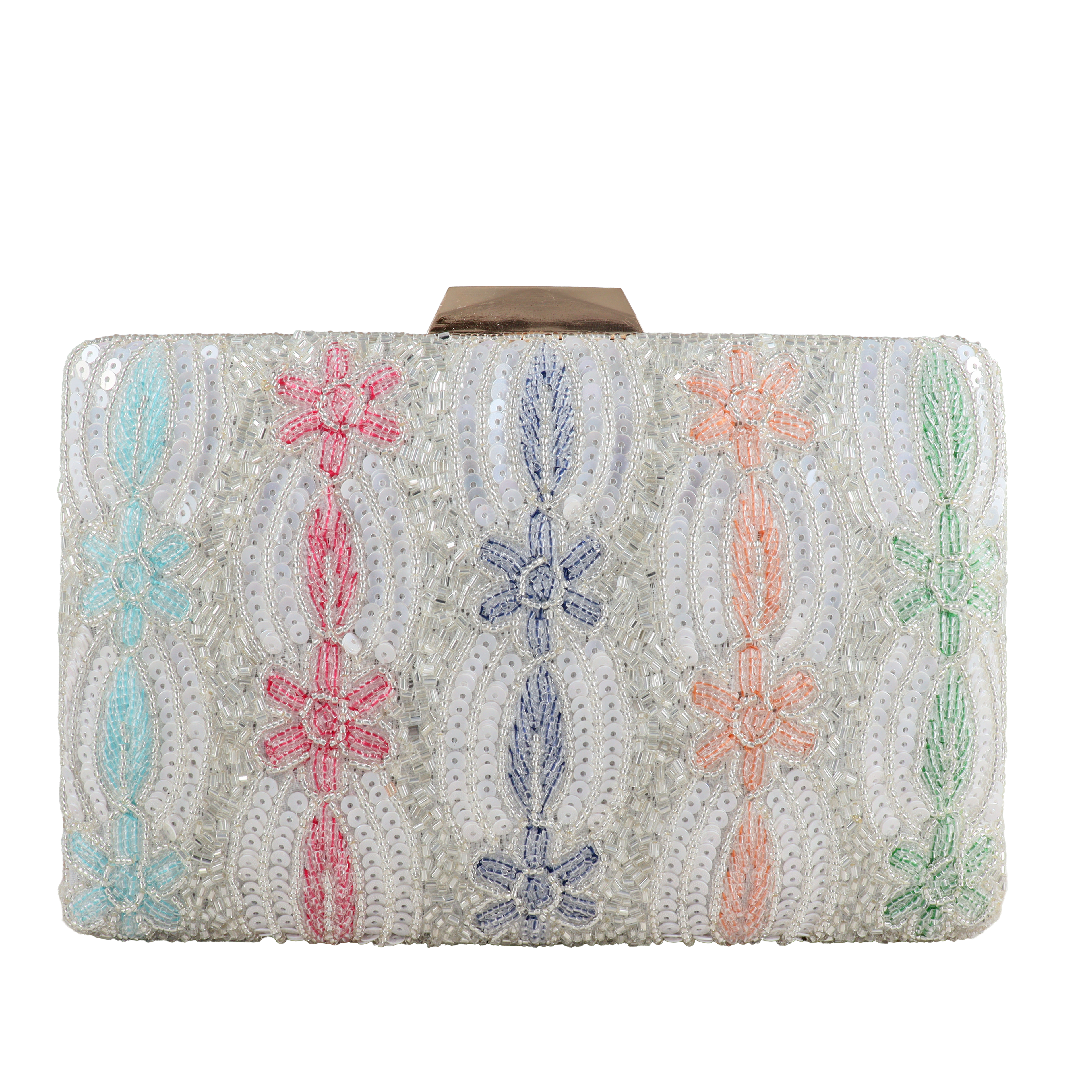 Handcrafted Floral Artisan Evening Clutch
