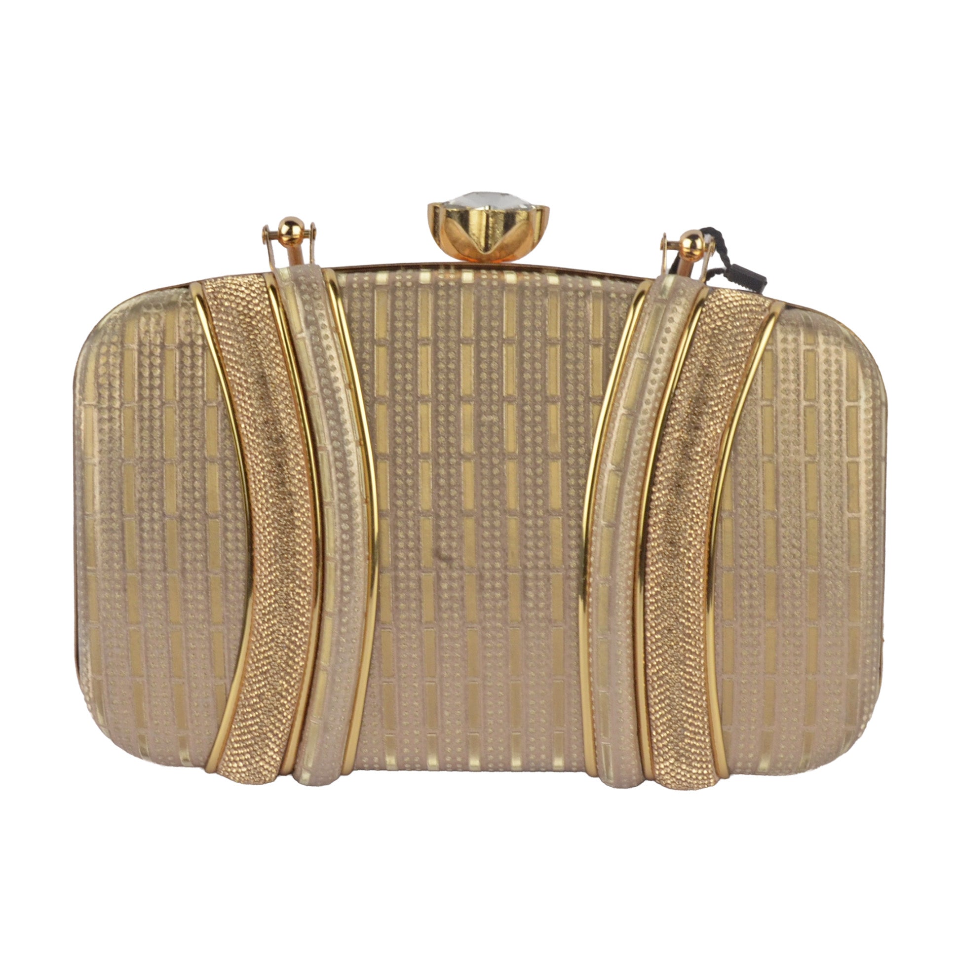 The Empress Pearl-Grid Oval Clutch