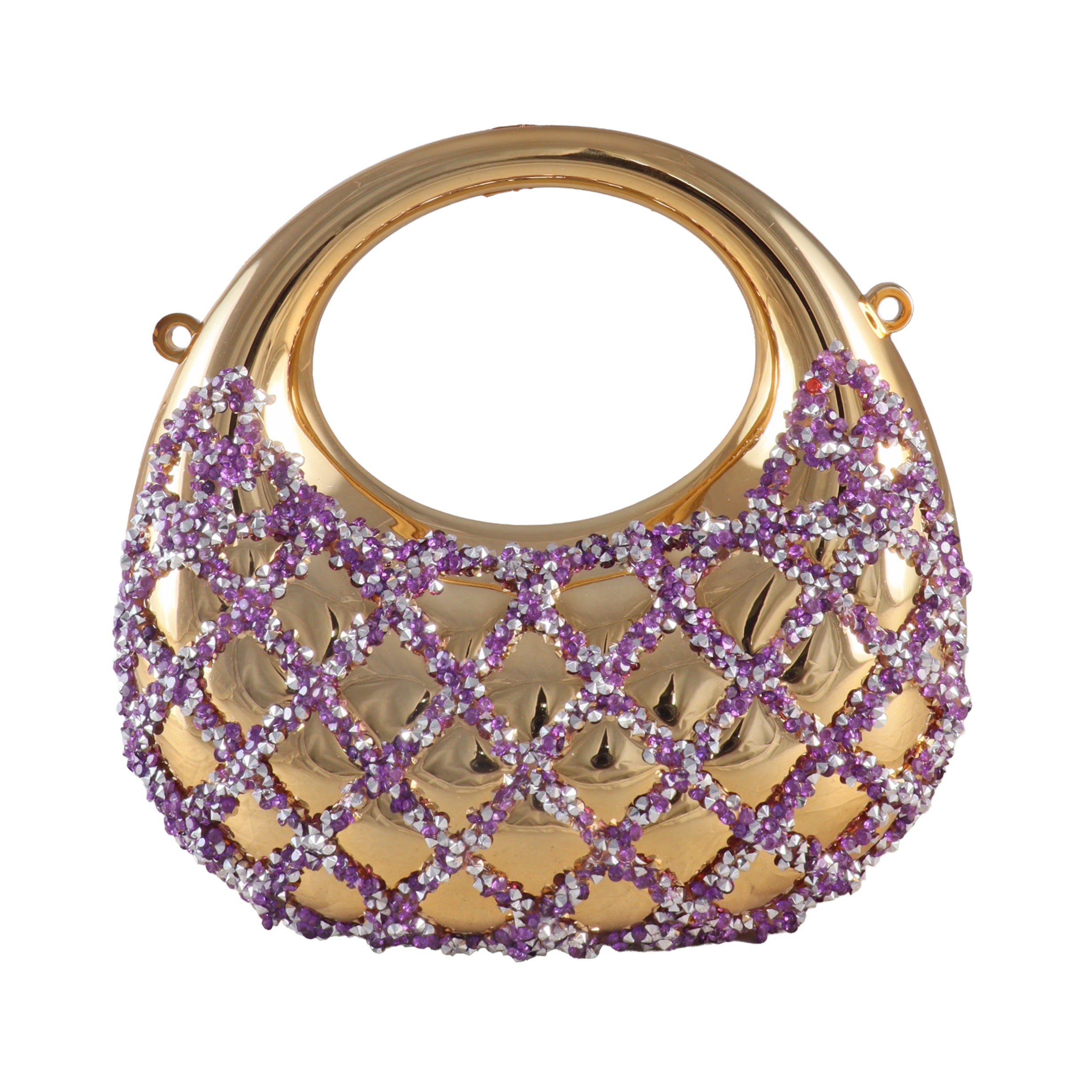 Elysian Lattice Crystal Top-Handle Clutch