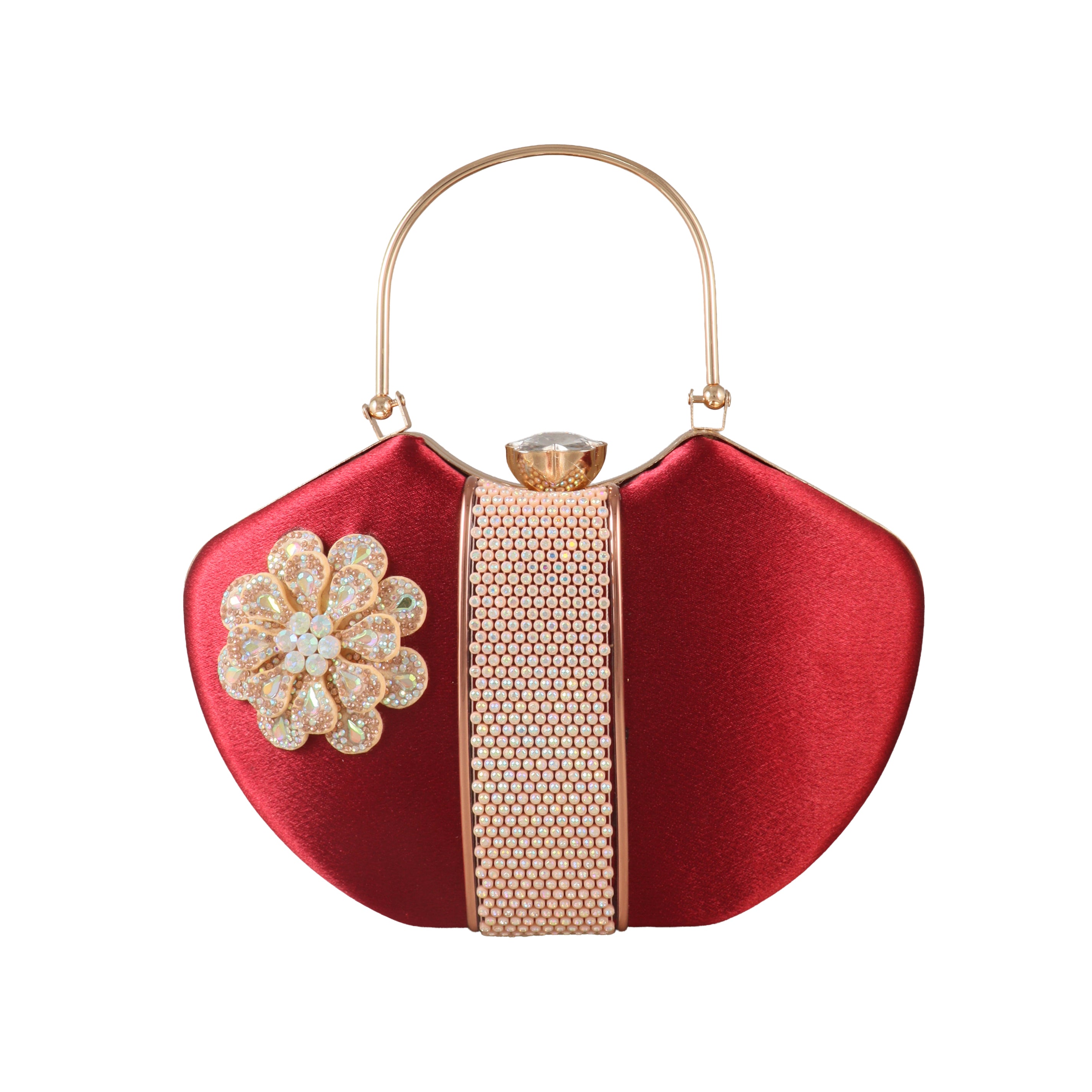 Aura Crystal Floral Evening Clutch