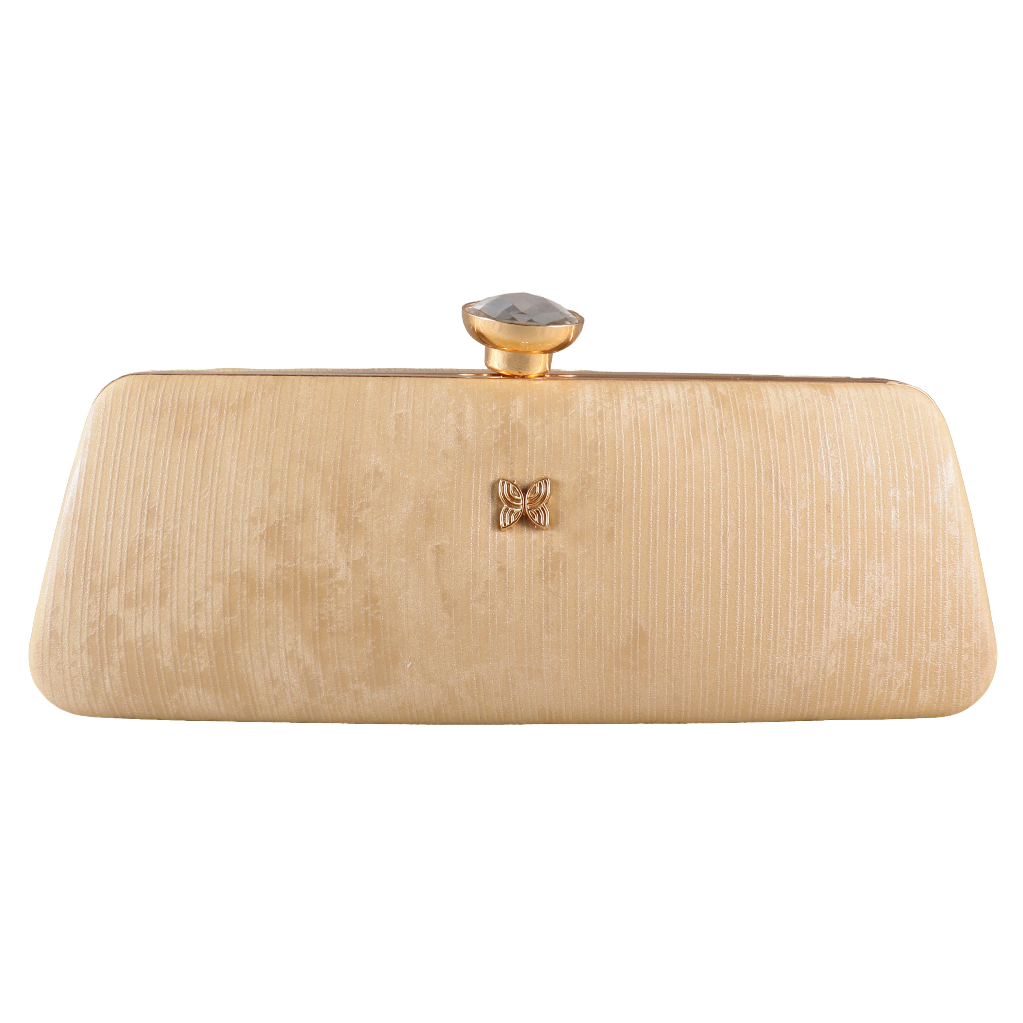 The Penelope Pleated Satin Frame Clutch