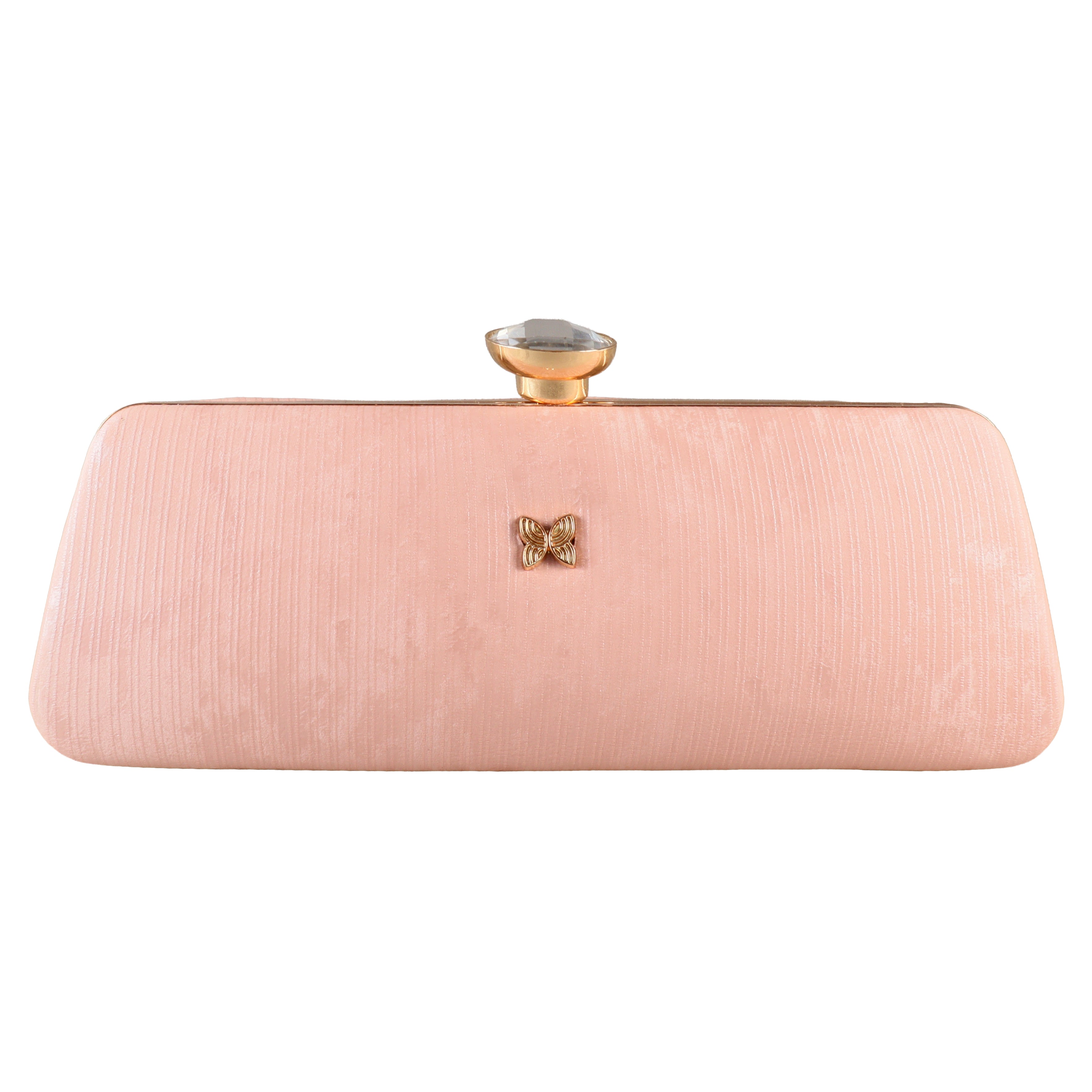 The Penelope Pleated Satin Frame Clutch