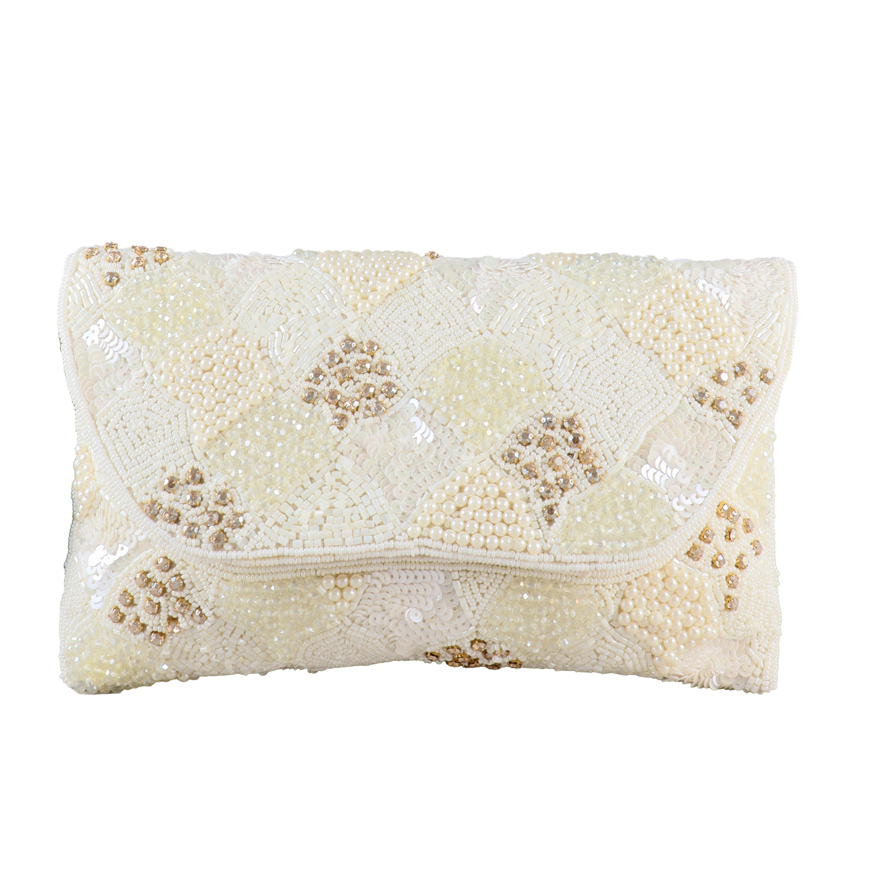 Seraphina Hand-Beaded Envelope Clutch