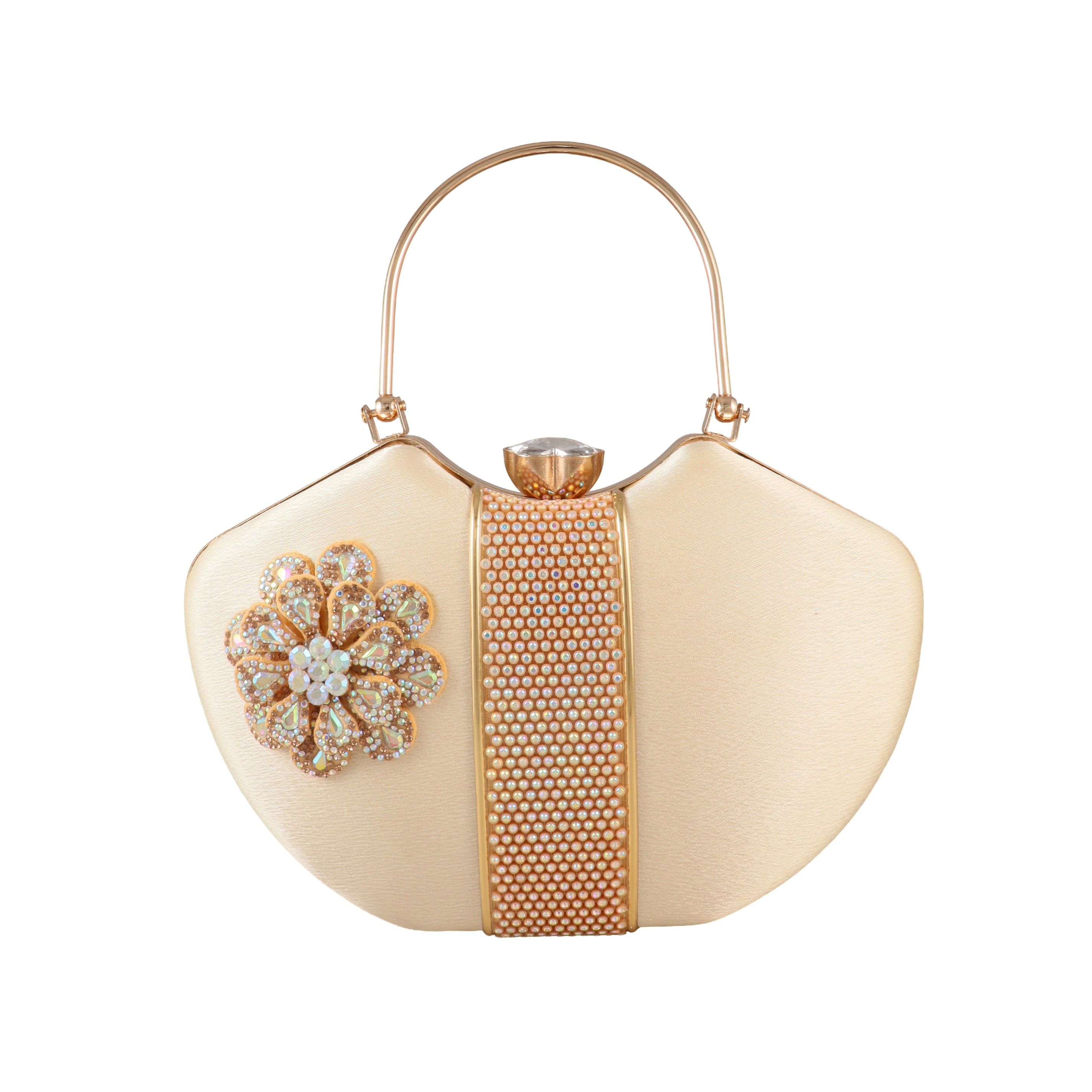 Aura Crystal Floral Evening Clutch
