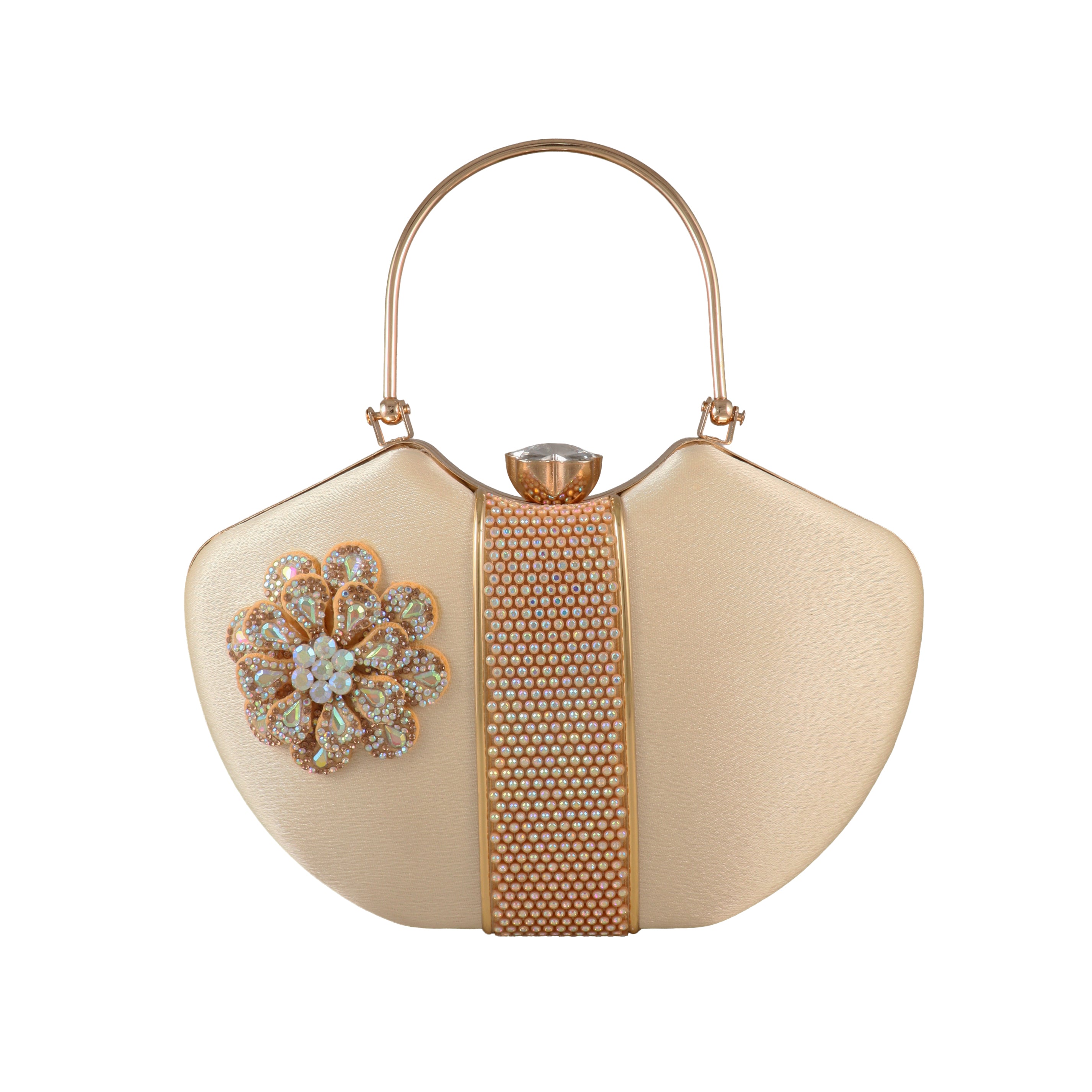 Aura Crystal Floral Evening Clutch