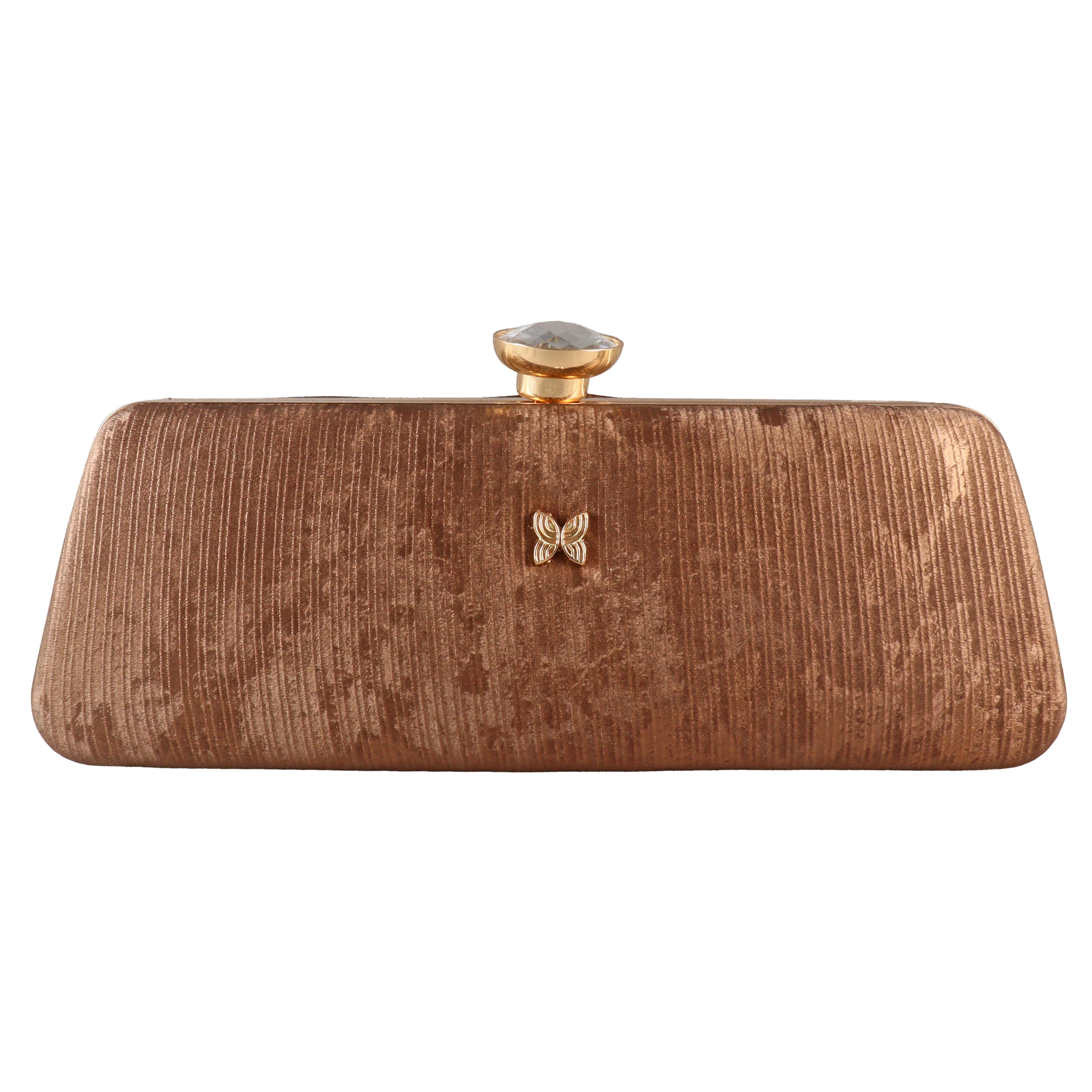 The Penelope Pleated Satin Frame Clutch