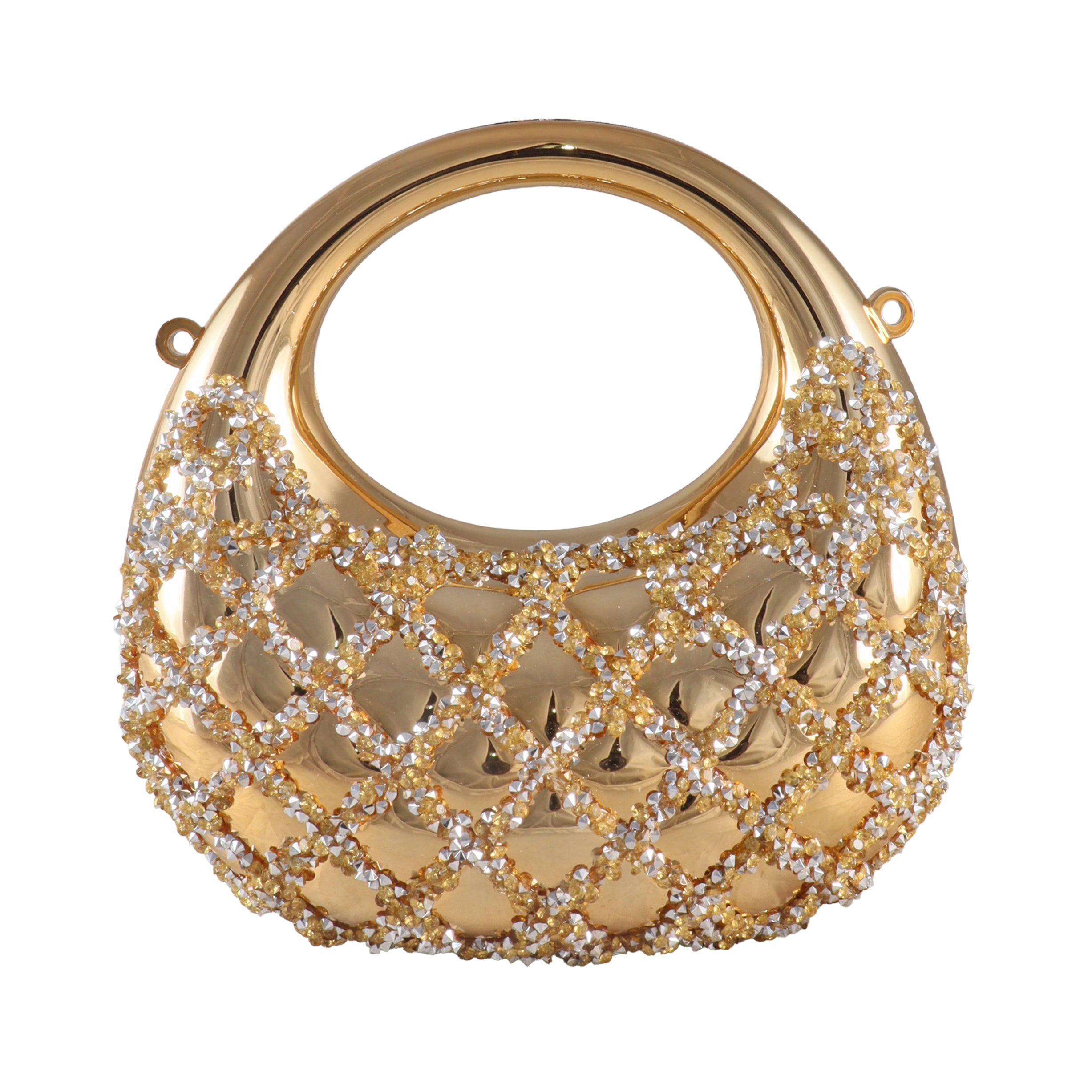 Elysian Lattice Crystal Top-Handle Clutch