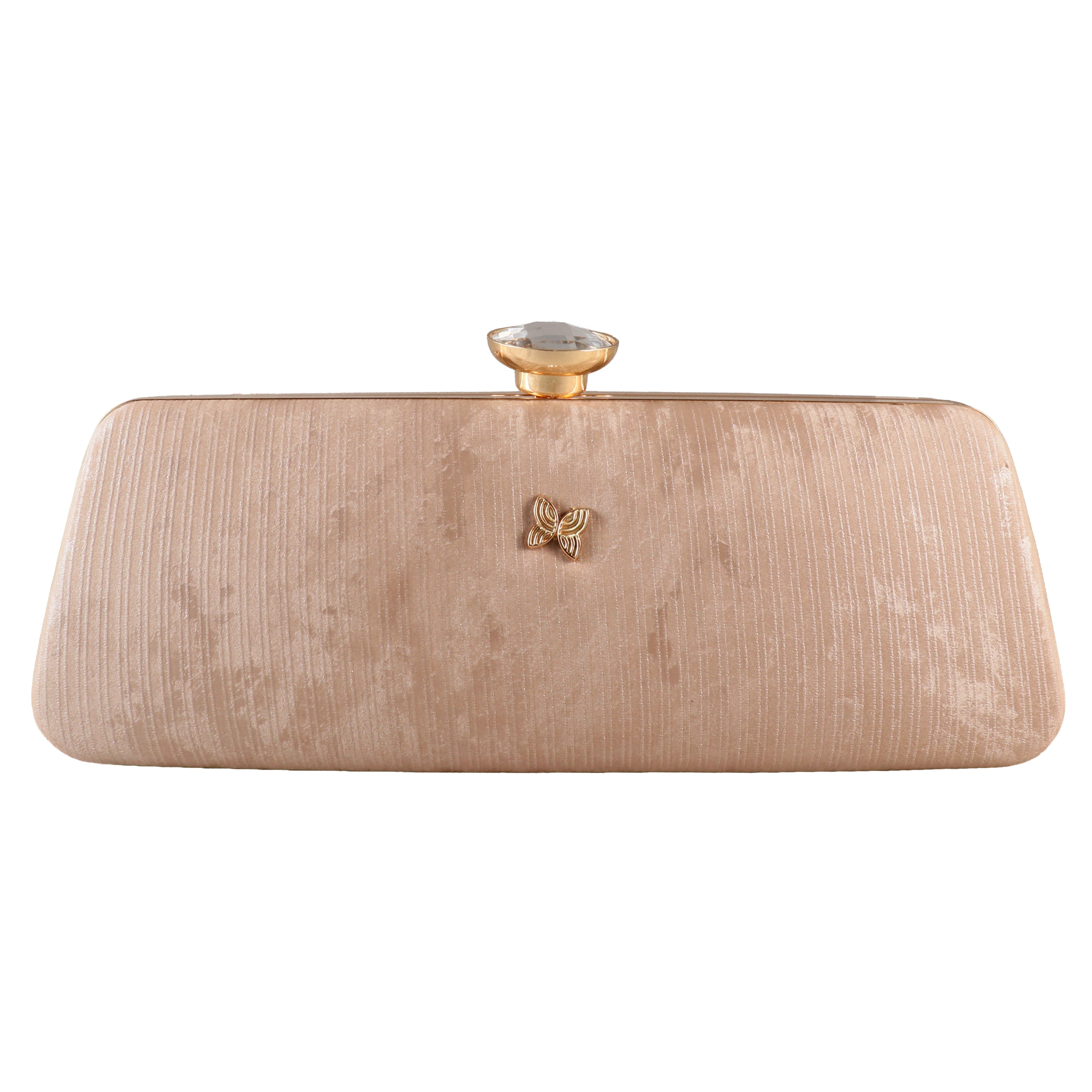 The Penelope Pleated Satin Frame Clutch