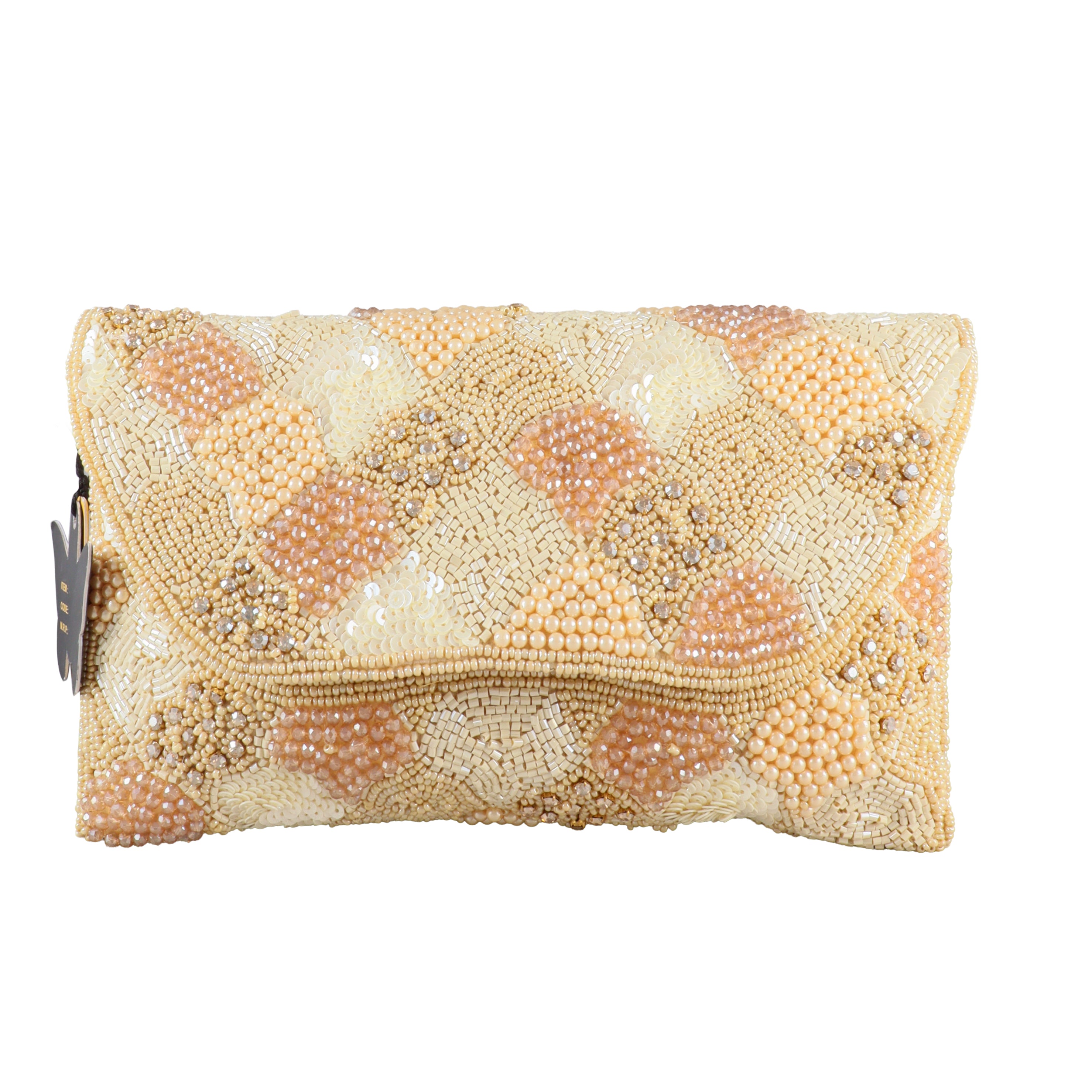 Seraphina Hand-Beaded Envelope Clutch