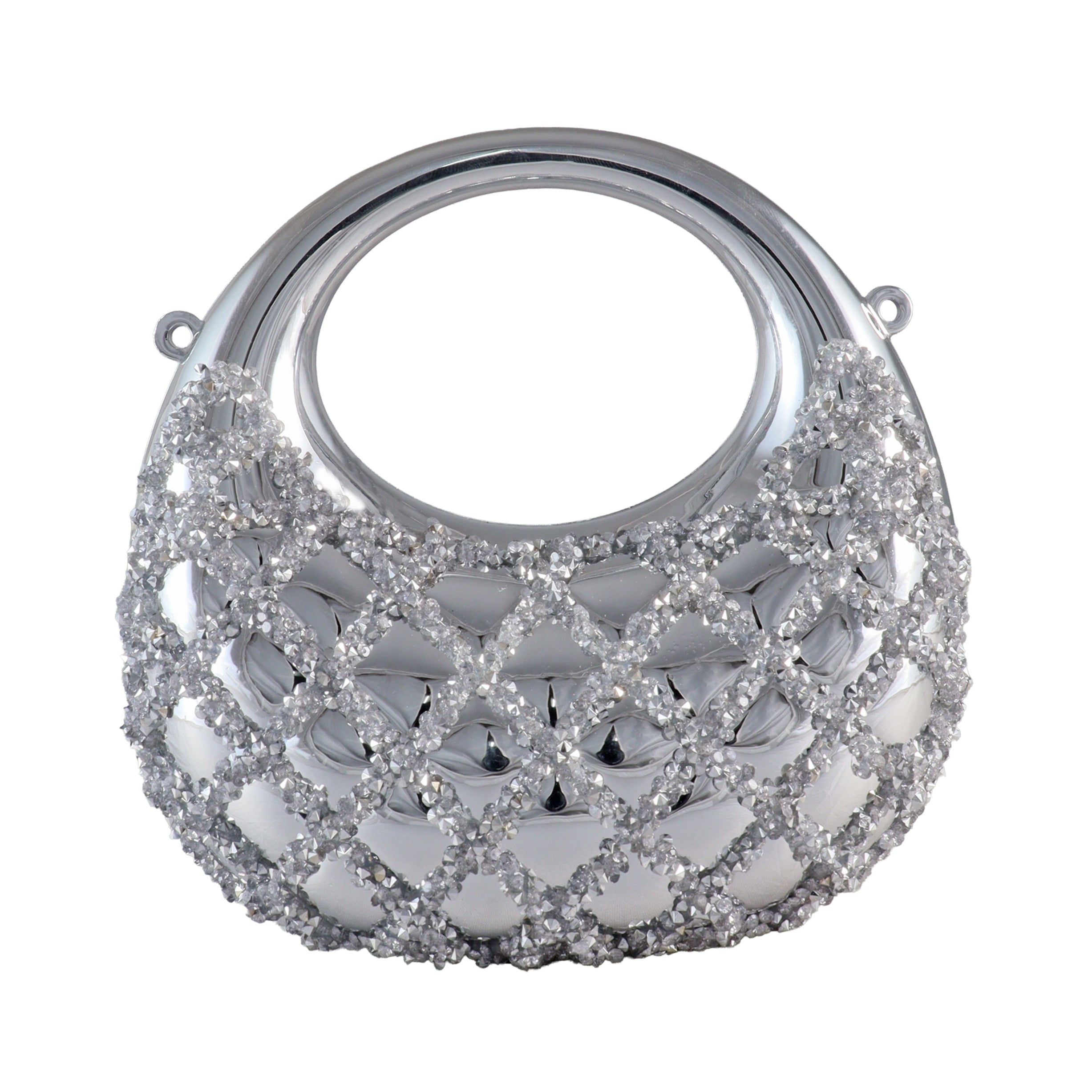 Elysian Lattice Crystal Top-Handle Clutch
