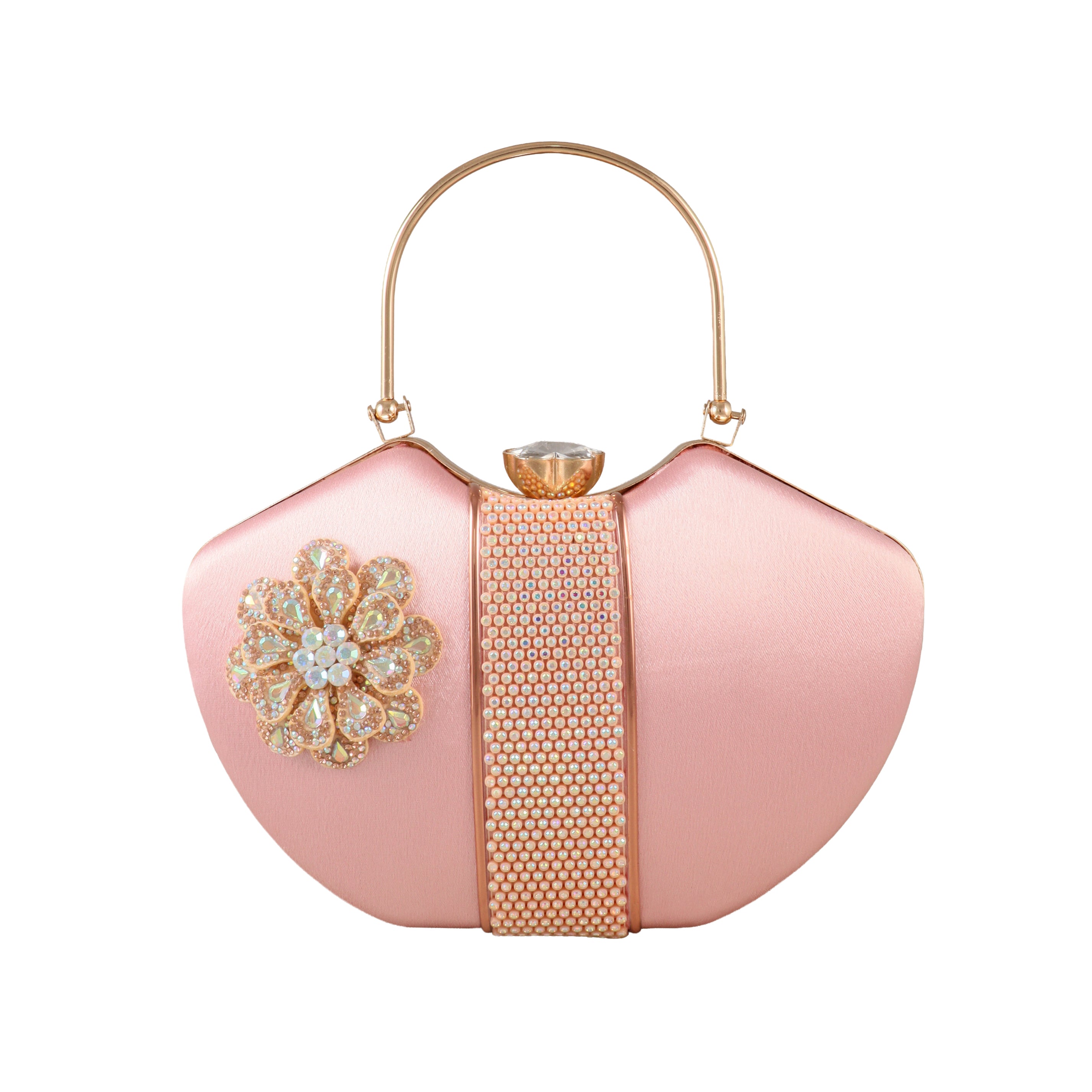 Aura Crystal Floral Evening Clutch