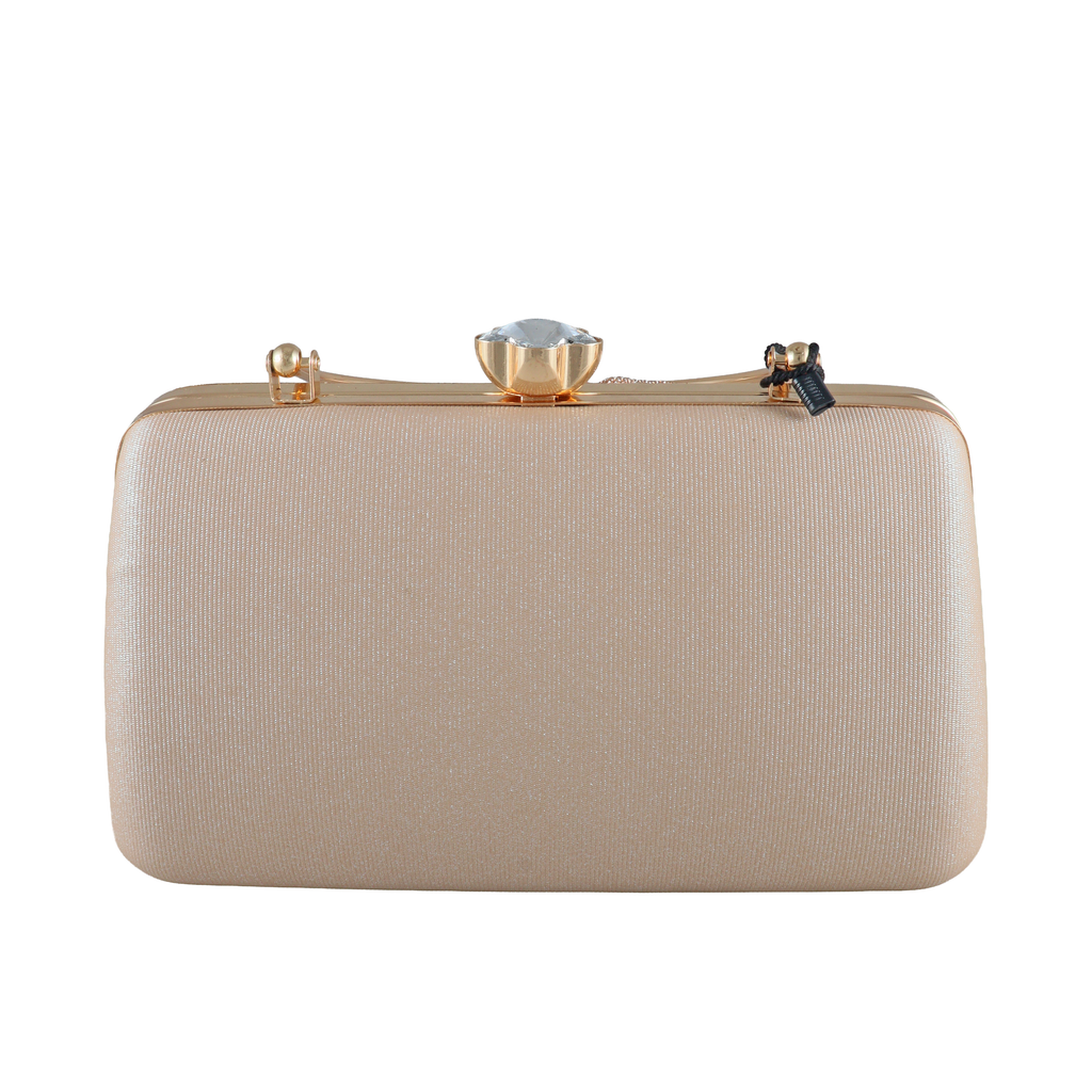 The Diagonal Pleated Statement Evening Clutch
