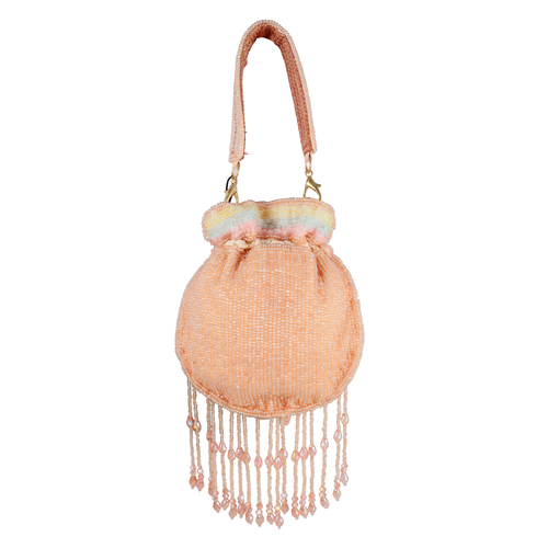 Artisan Hand-Beaded Tassel Mini Potli Bag