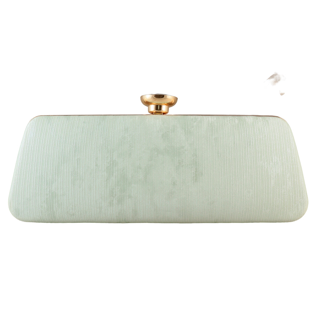 The Penelope Pleated Satin Frame Clutch