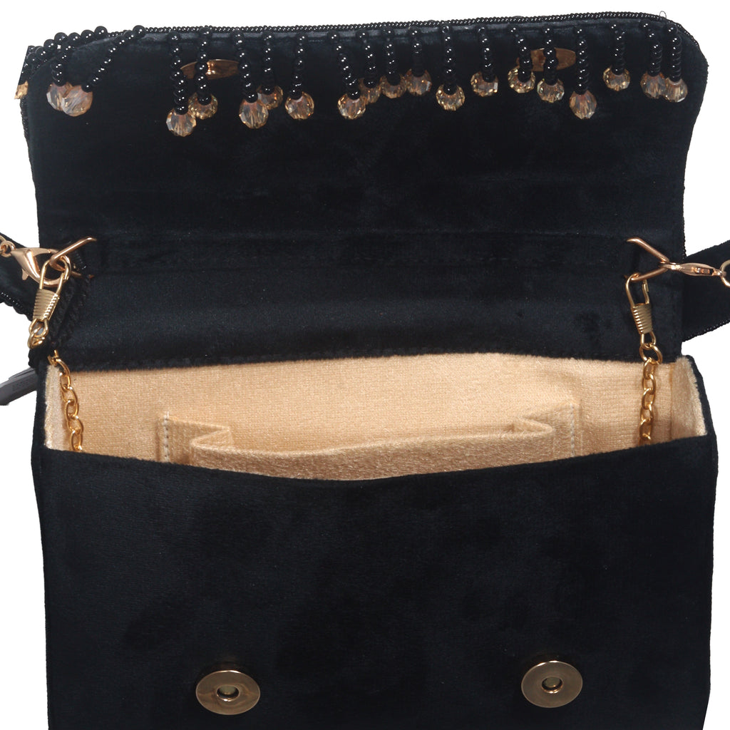 Hand-Embellished Pearl & Crystal Evening Bag