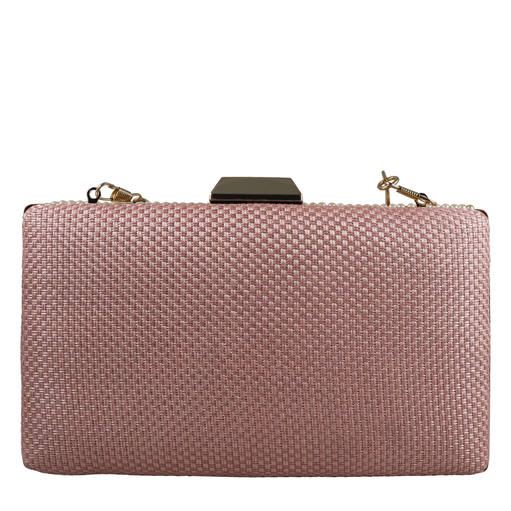 Luxury Pearl Beaded Evening Clutch with Crystal Detailing