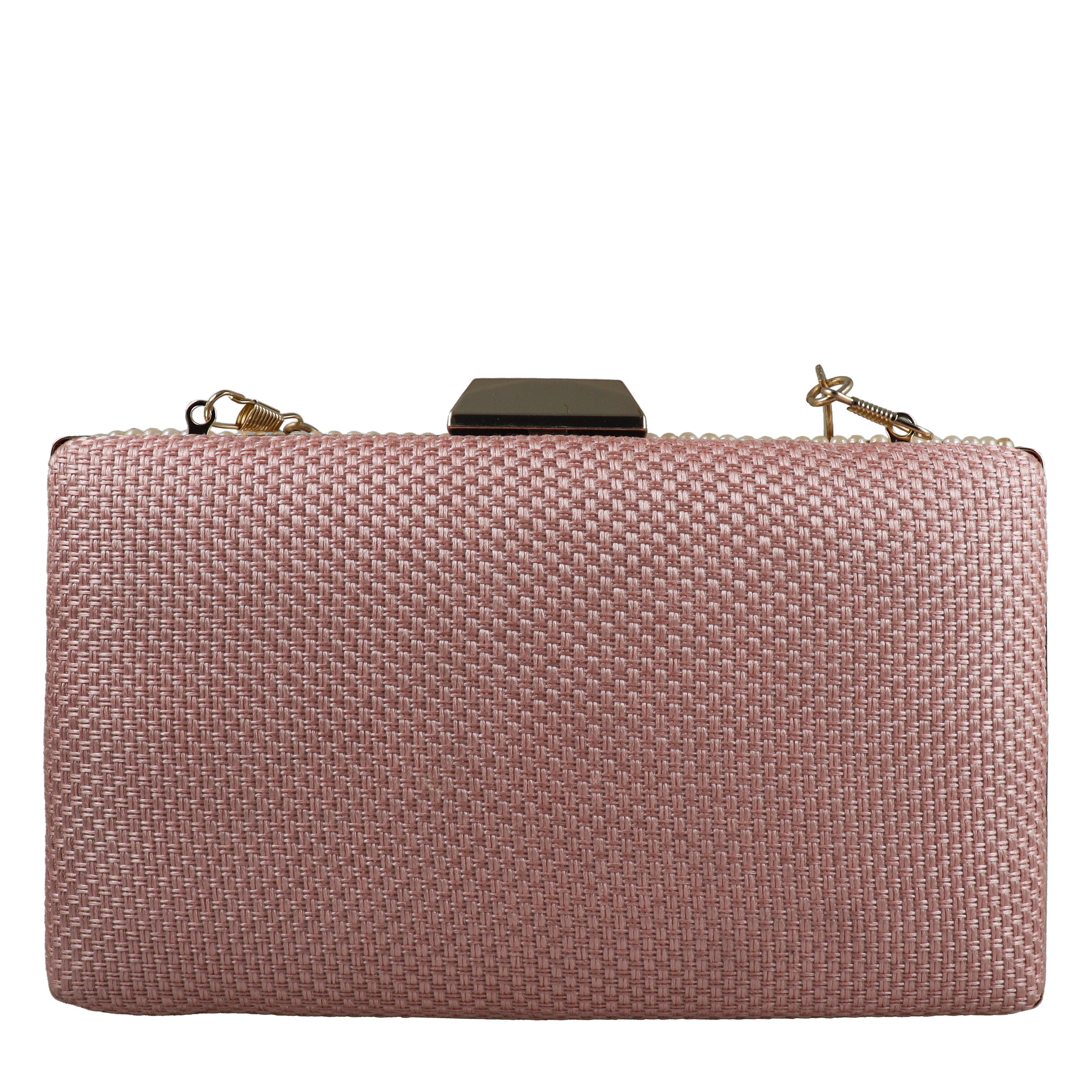 Luxury Pearl Beaded Evening Clutch with Crystal Detailing