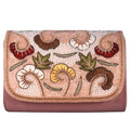 Floral Hand-Embellished Evening Clutch with Strap