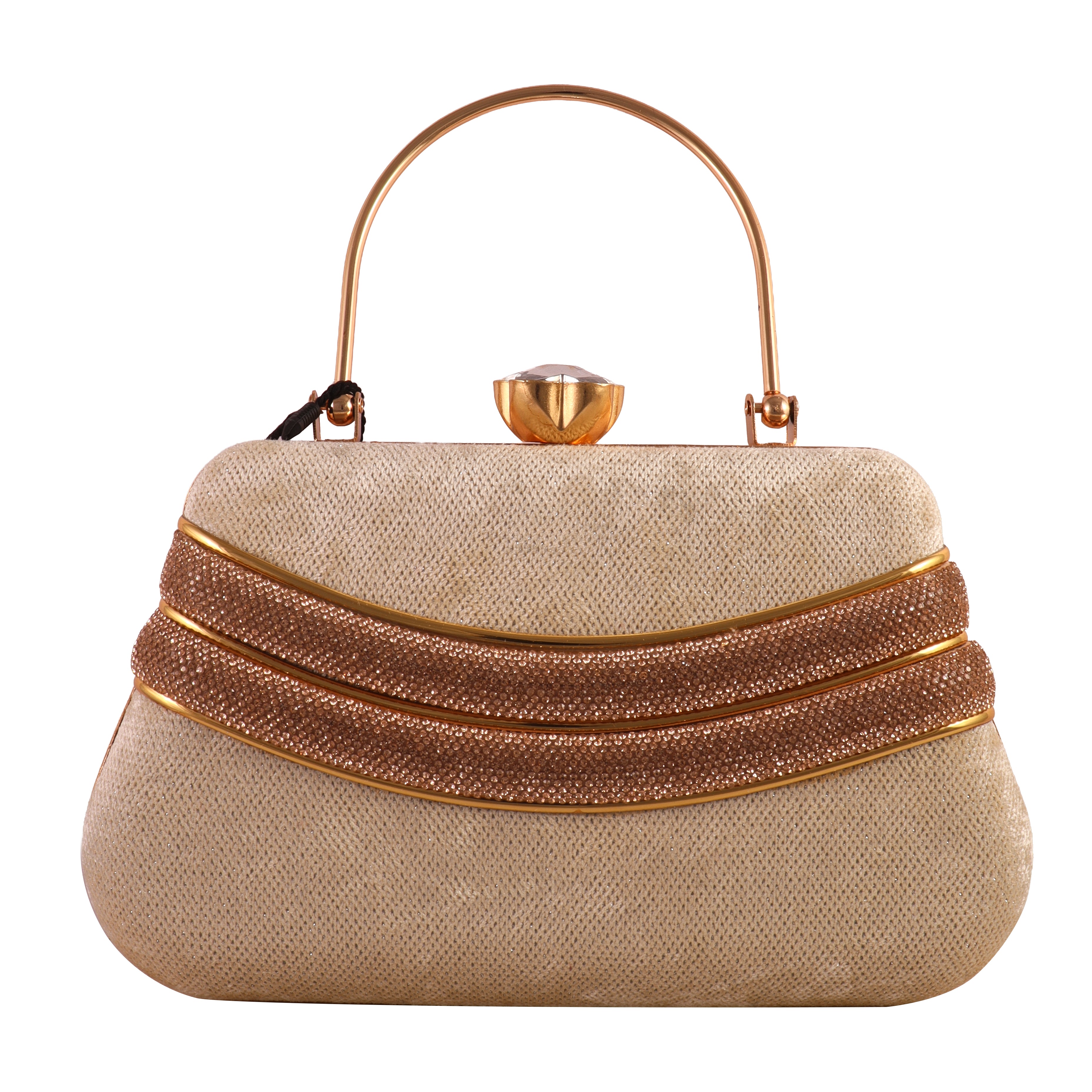  handbag with gold accents