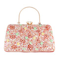 Handcrafted Floral Sequin & Bead Embellished Evening Clutch