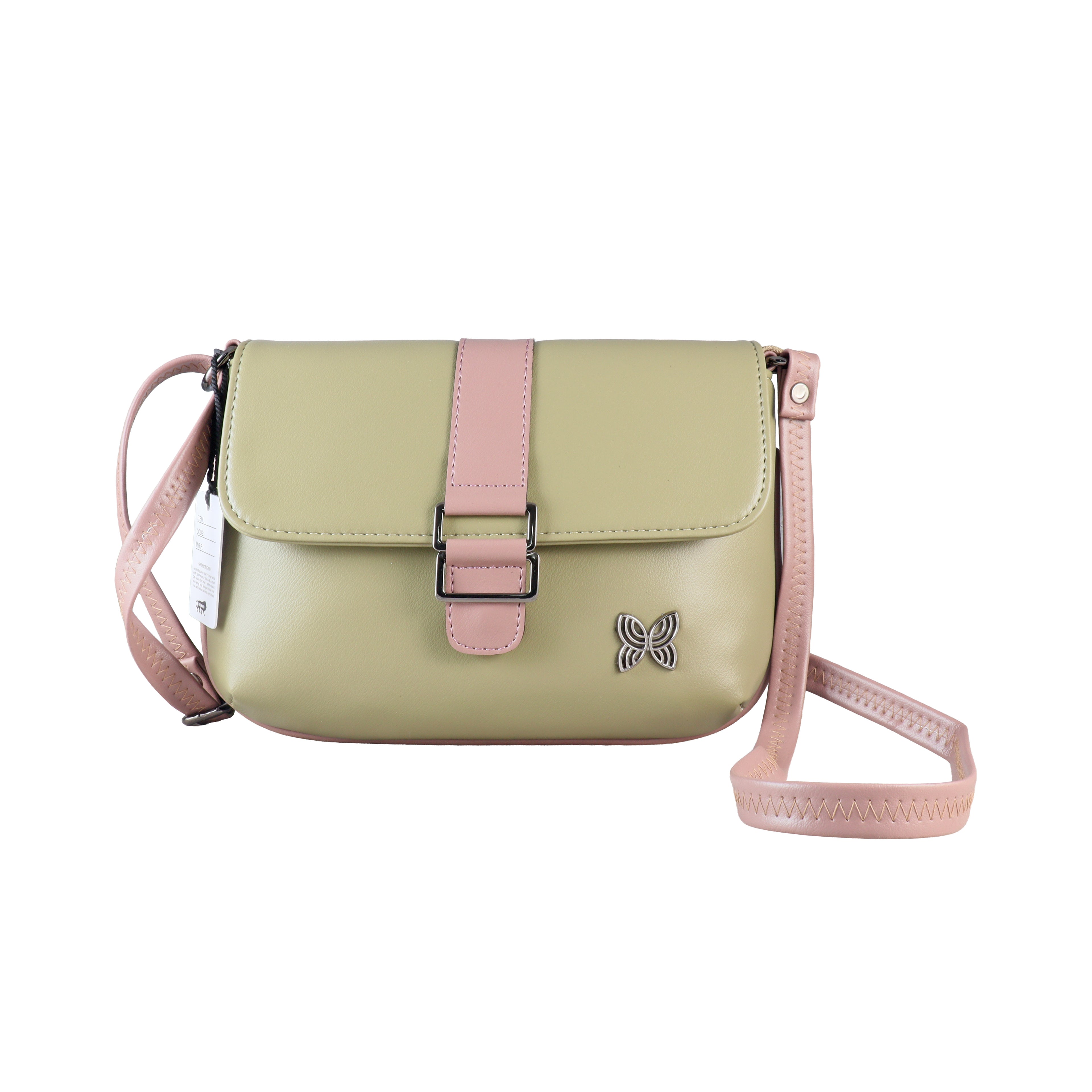 The Artisanal Duo-Tone Crossbody: Premium Vegan Leather Flap Bag
