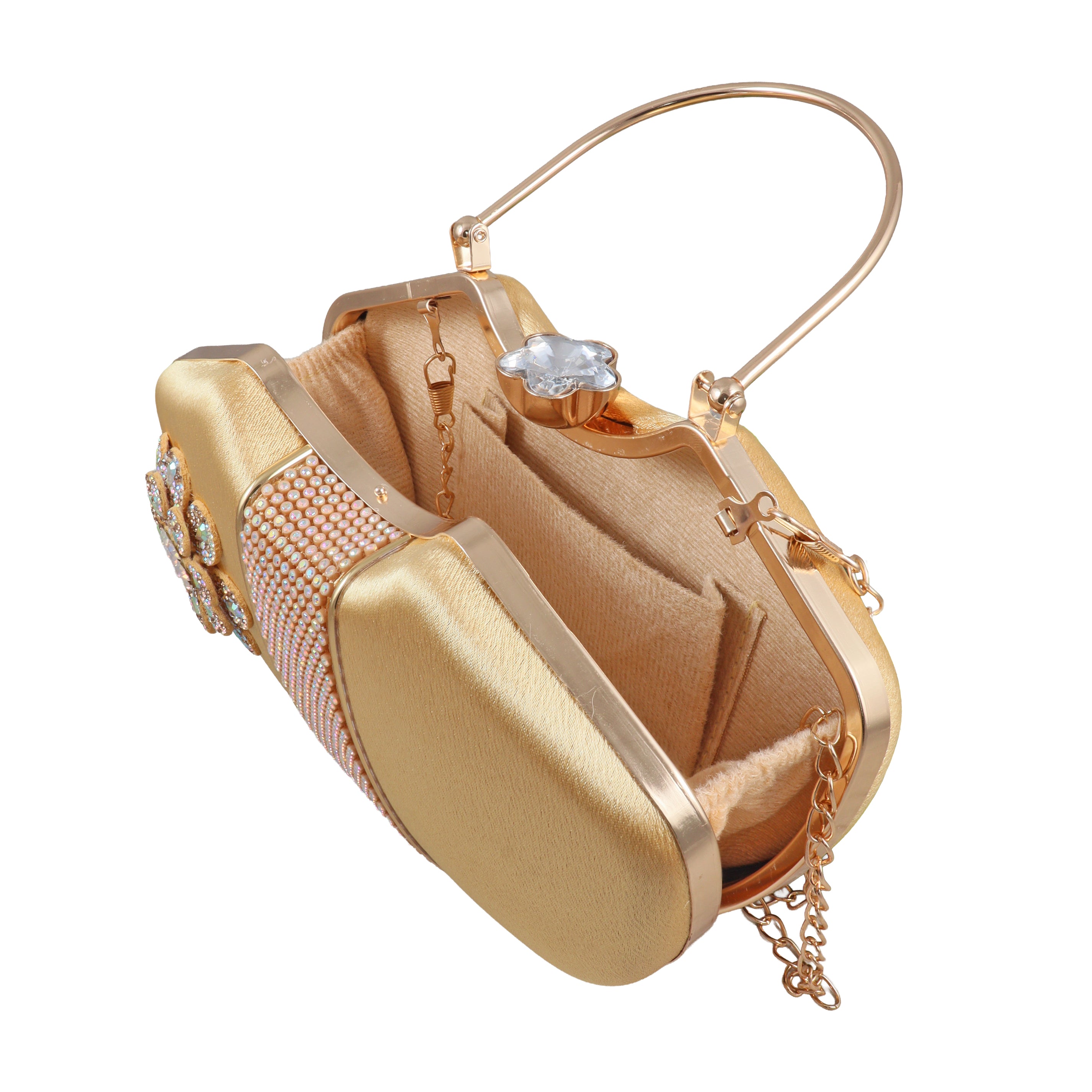Aura Crystal Floral Evening Clutch