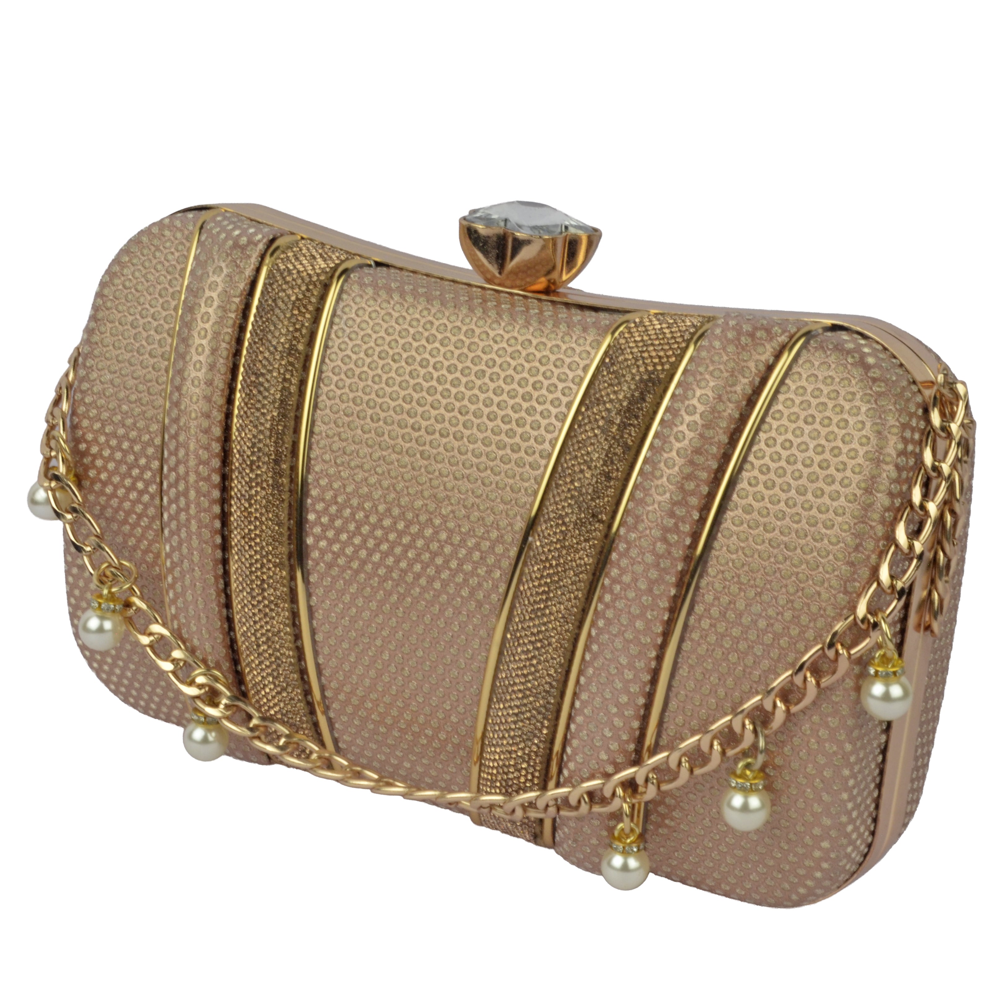 The Vivienne Pearl & Crystal Wave Evening Clutch