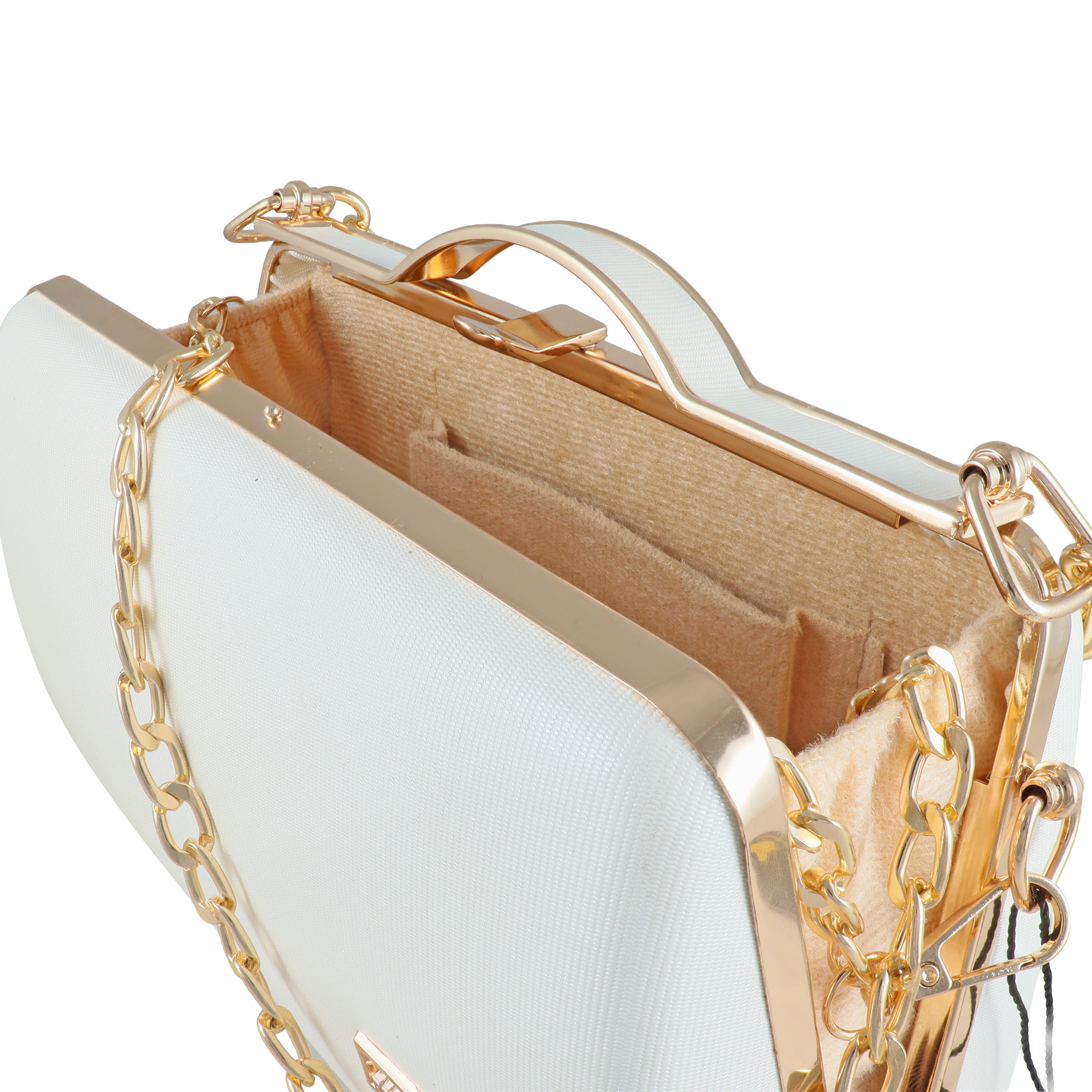 Women’s hard-case clutch handbag