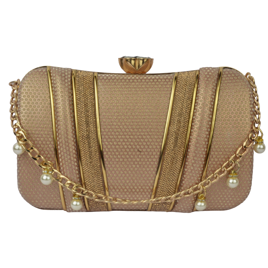 The Vivienne Pearl & Crystal Wave Evening Clutch