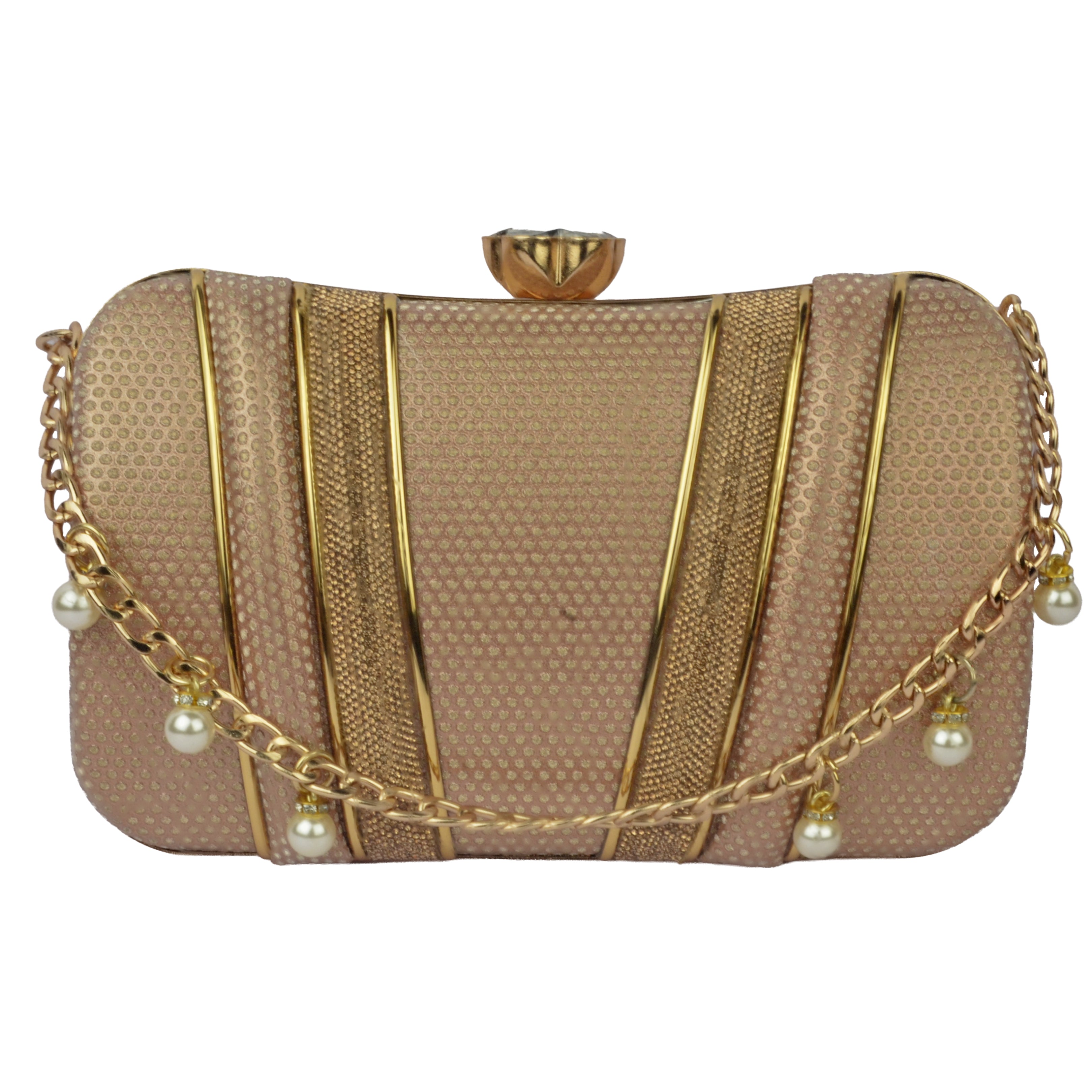 The Vivienne Pearl & Crystal Wave Evening Clutch