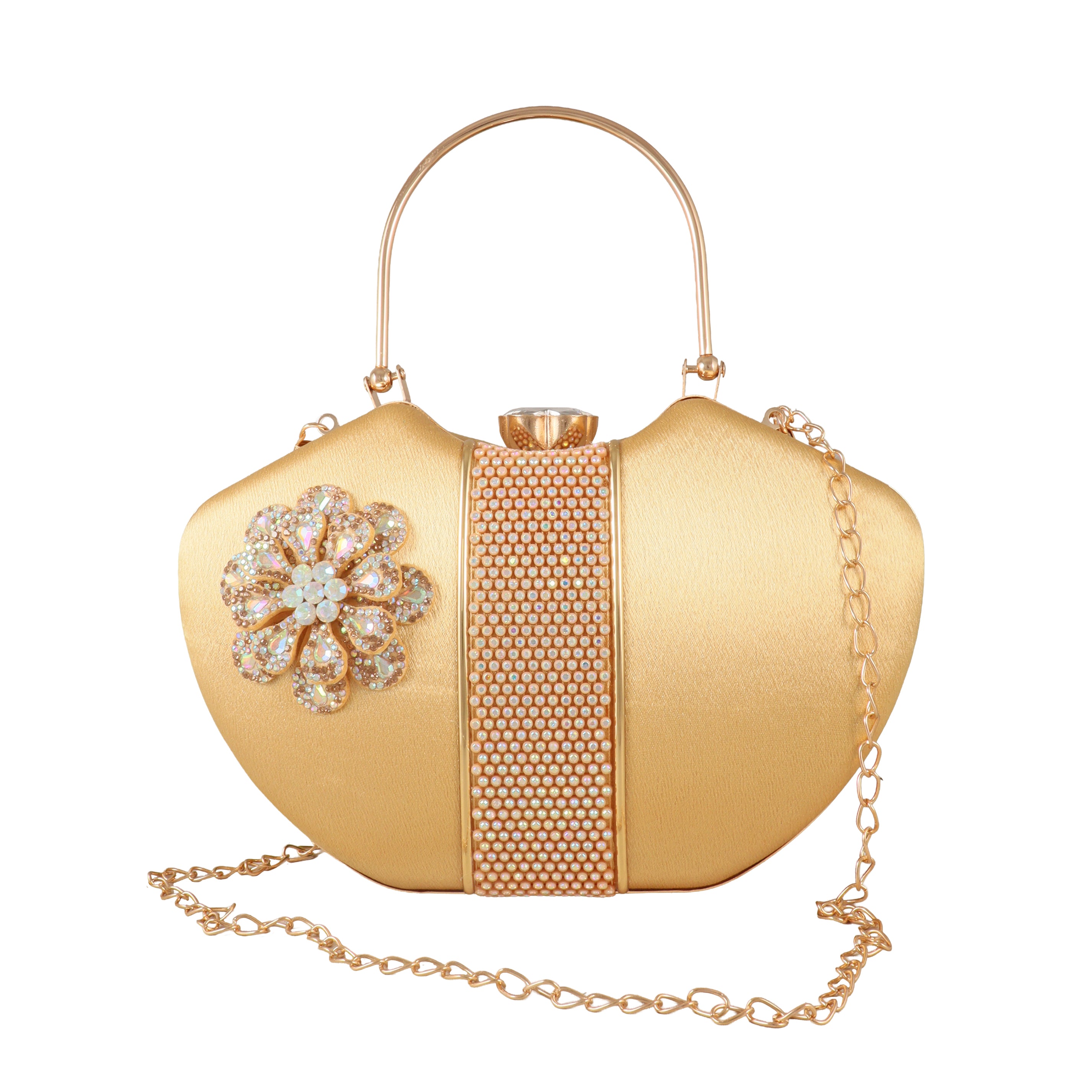 Aura Crystal Floral Evening Clutch