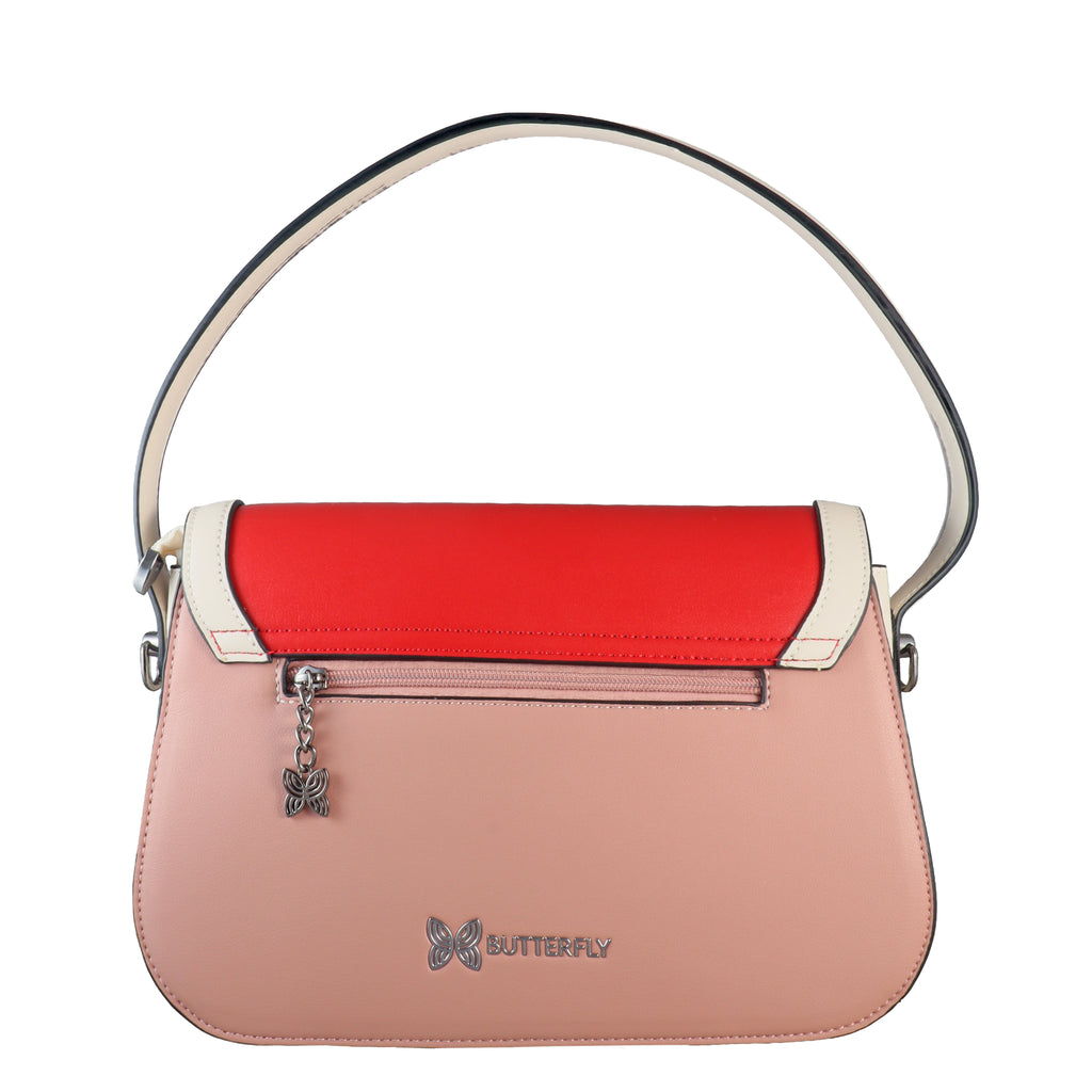 Butterfly Charm Colourblock Shoulder Bag – Elegant Everyday Crossbody