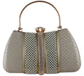 Luxury Pearl Beaded Bridal Clutch with Gold-Tone Frame