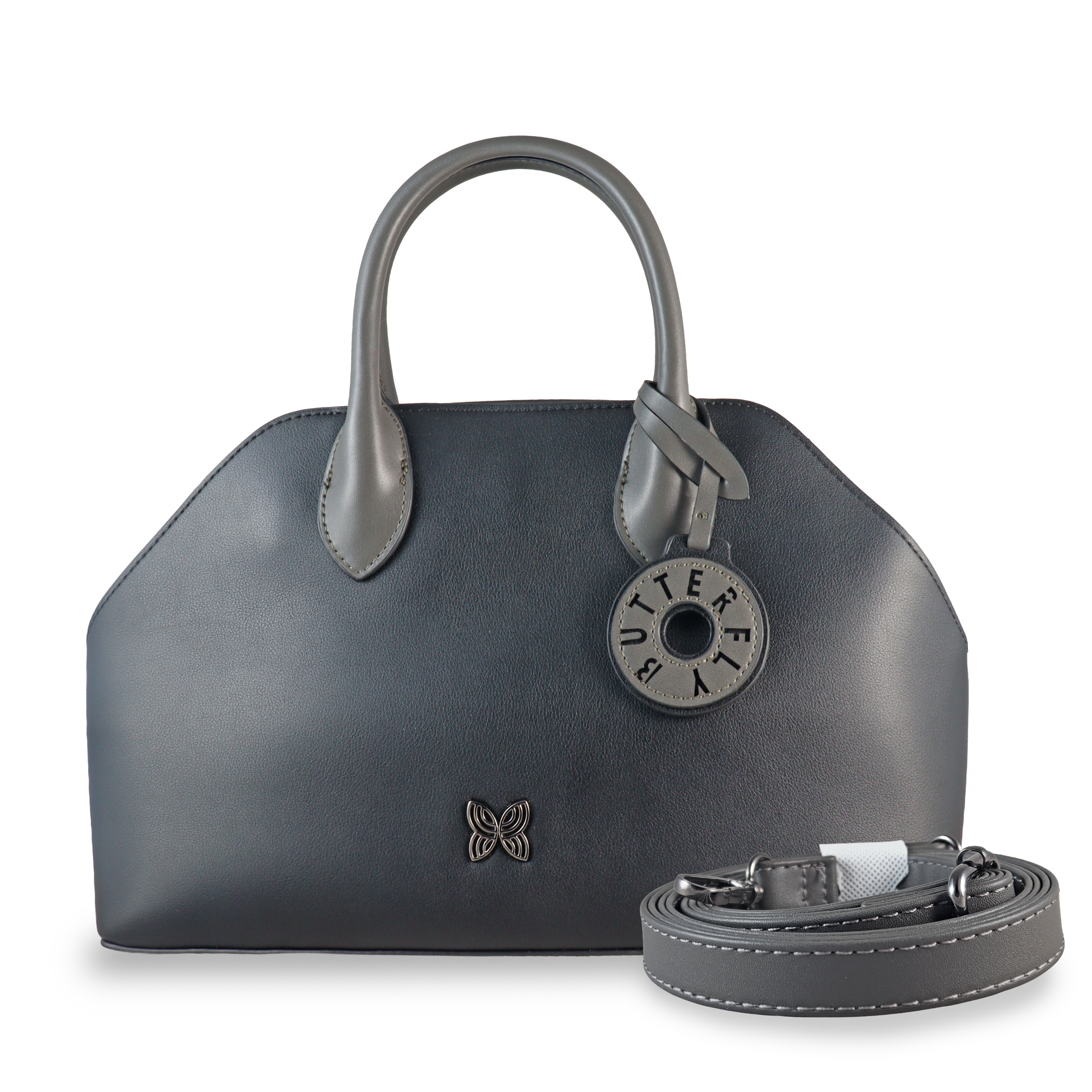 The Signature Butterfly Leather Tote – Chic & Versatile Handbag with Contrast Handles