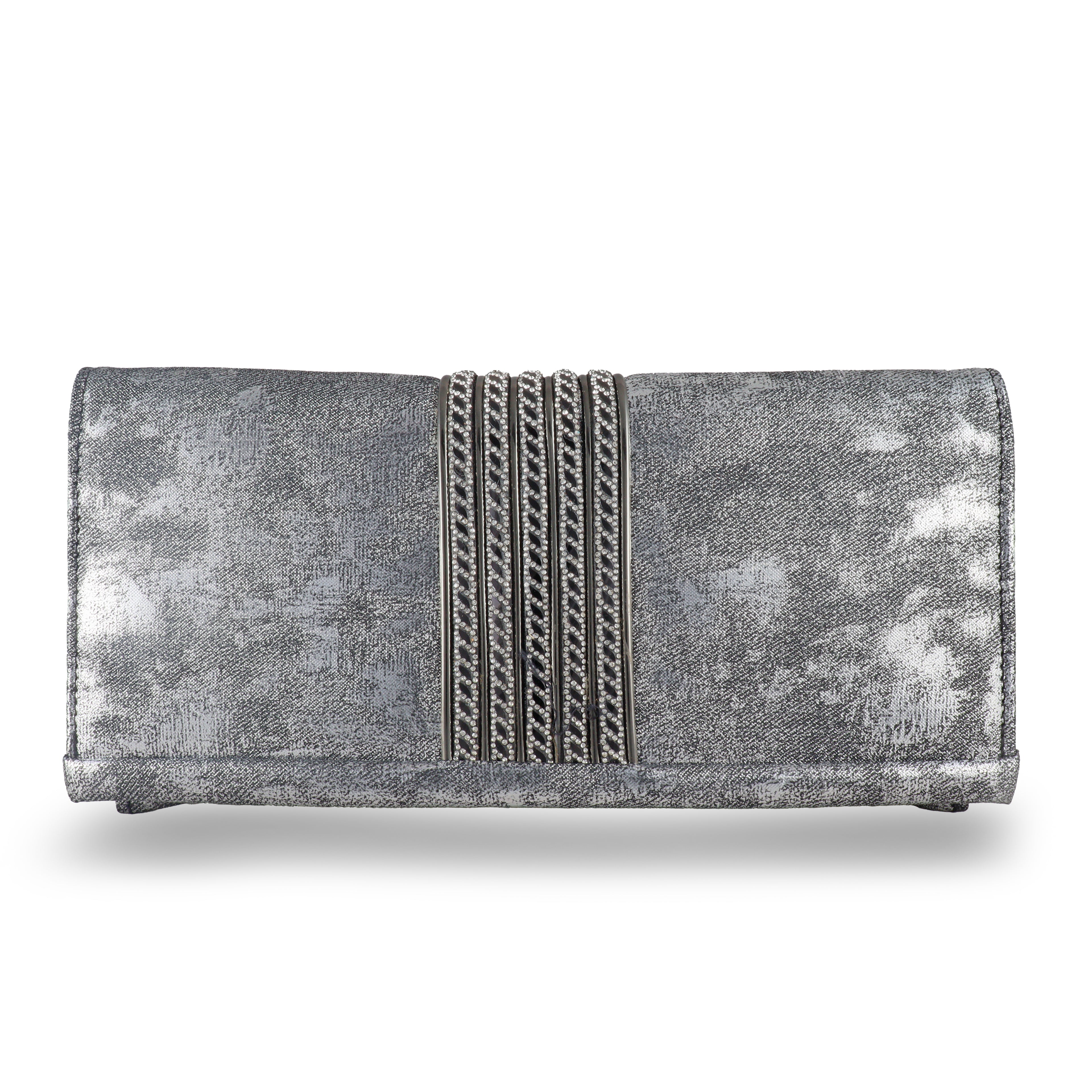 Textured Shimmer Party Clutch for Weddings & Evenings
