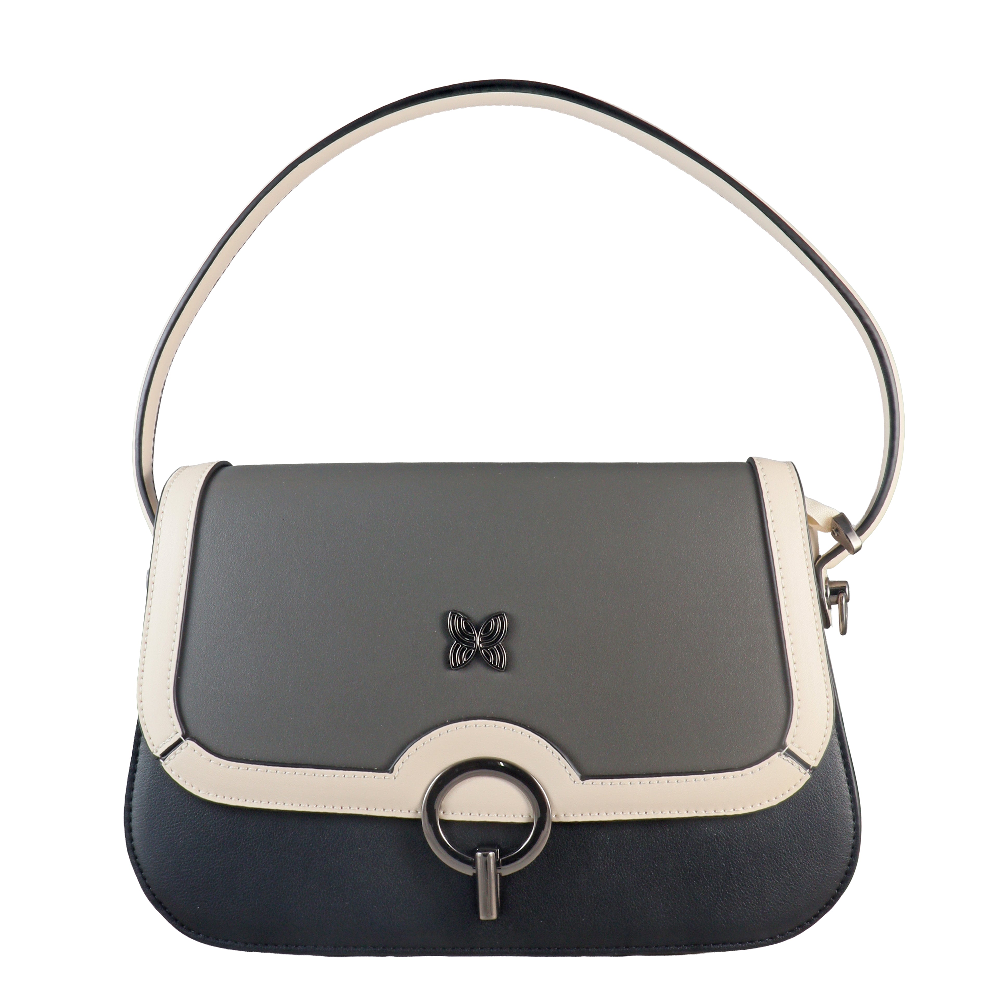 Butterfly Charm Colourblock Shoulder Bag – Elegant Everyday Crossbody