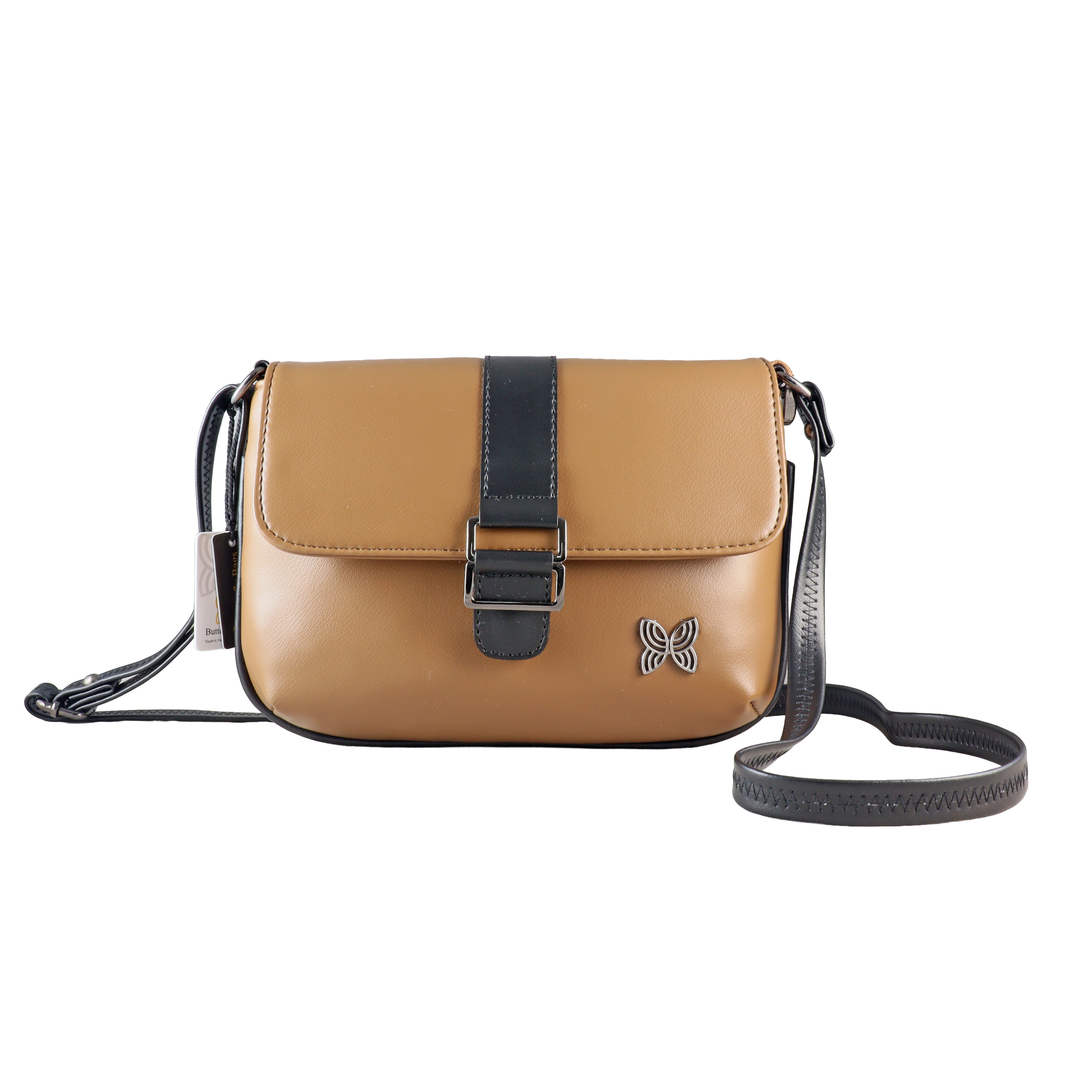 The Artisanal Duo-Tone Crossbody: Premium Vegan Leather Flap Bag